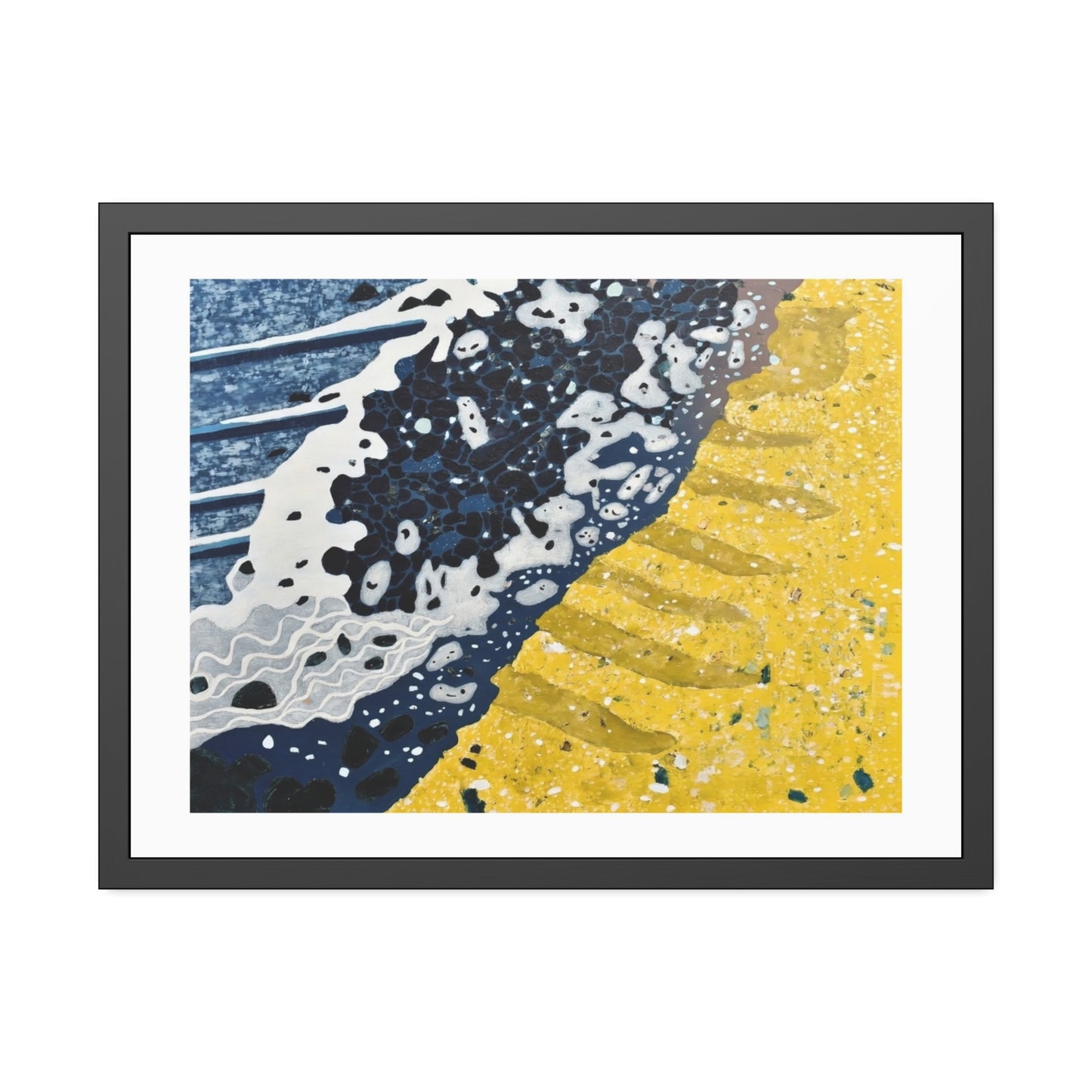 Coastal Wave Abstract — Framed Paper Poster