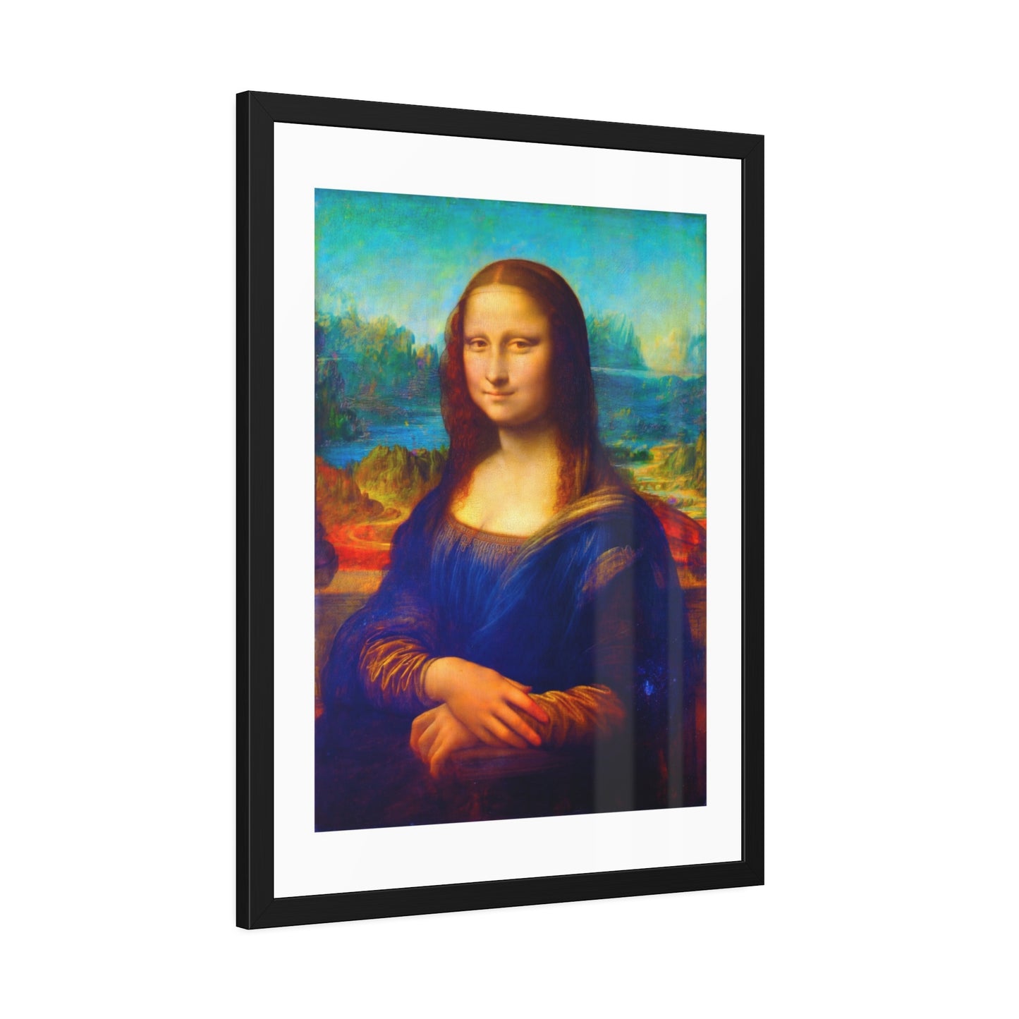 Framed Mona Lisa Poster — Classic Renaissance Art Print in Black Frame
