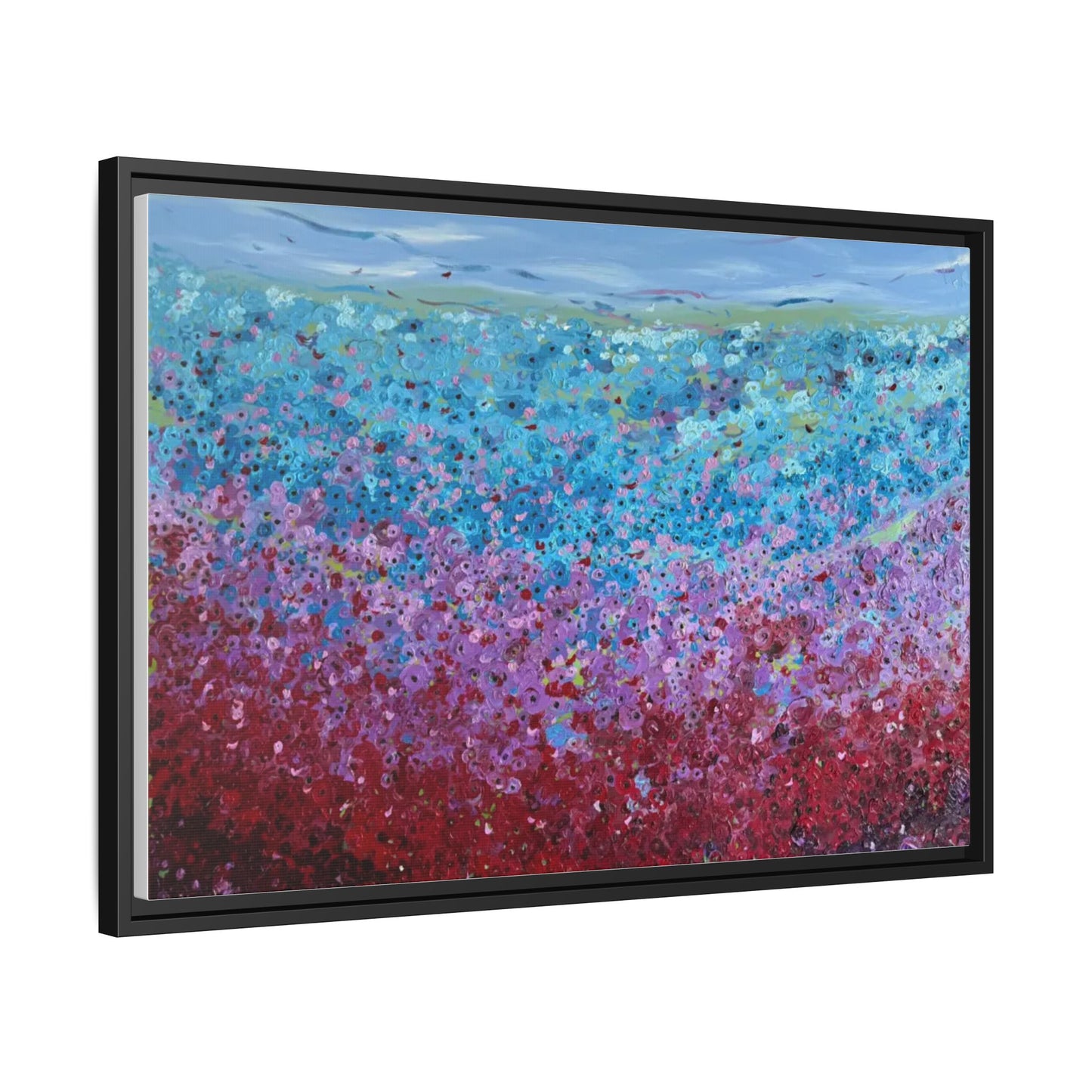 Bloom by Unknown Framed Matte Canvas Abstract Floral Field Wall Art