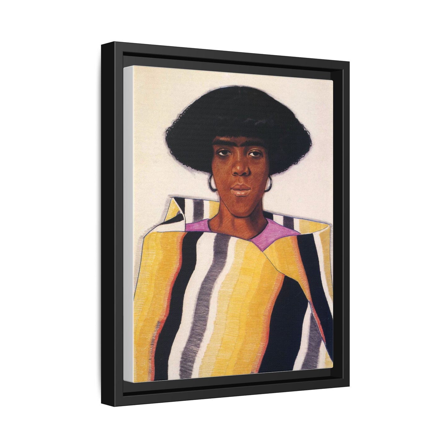 Portrait of an African American Woman by Winold Reiss Framed Matte Canvas Portrait