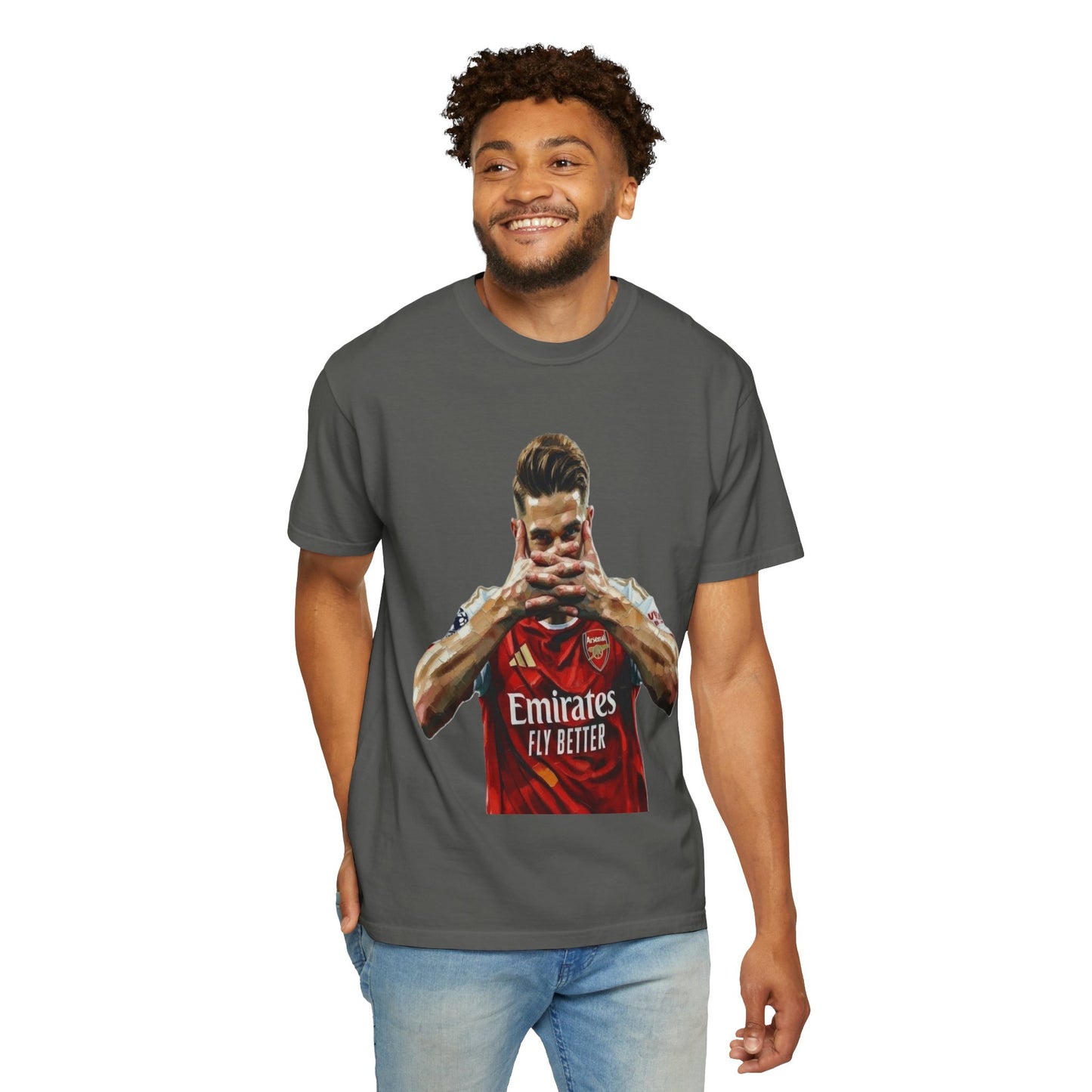 Soccer Celebration T-Shirt — Emirates 'Fly Better' Jersey Design