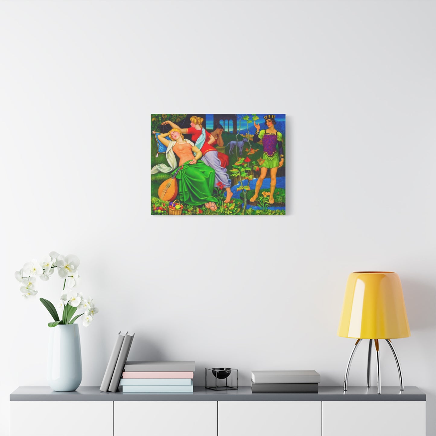 Colorful Renaissance-Inspired Matte Stretched Canvas Art