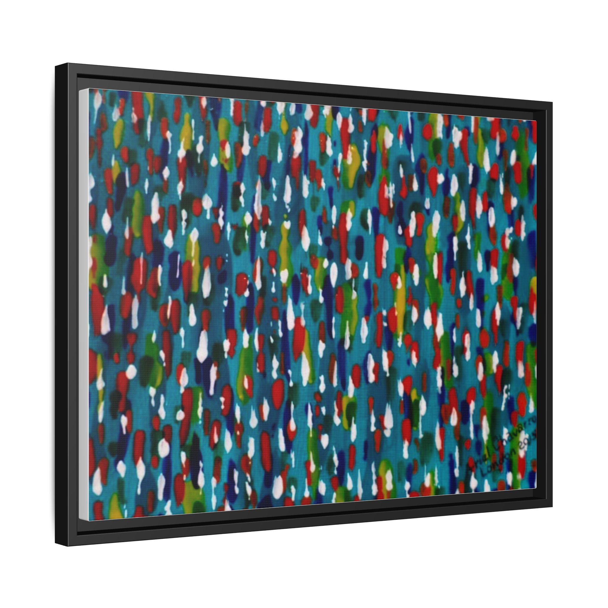 Colours Of The Soul Reflecting On Water by Ariel Chavarro Avila Matte Canvas Framed Art