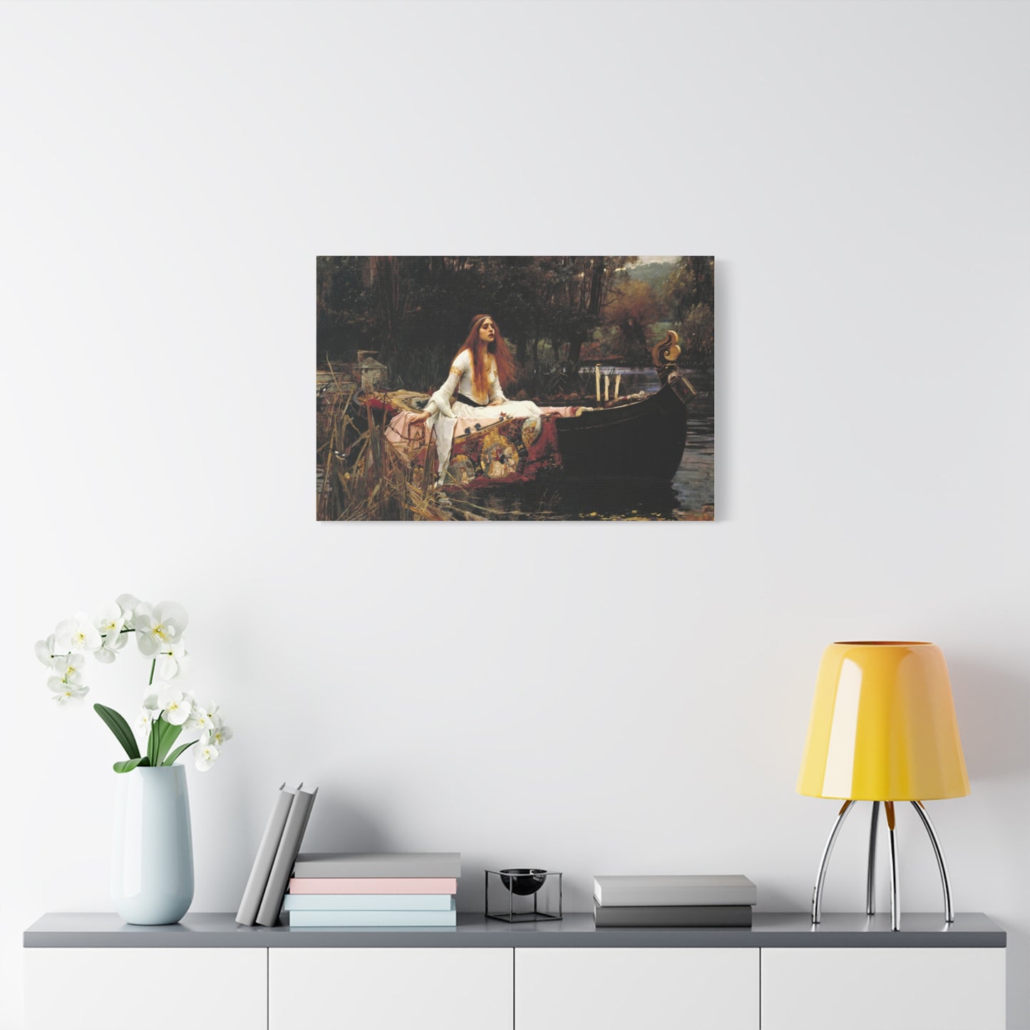 The Lady of Shalott by John William Waterhouse Matte Canvas Wall Art Print