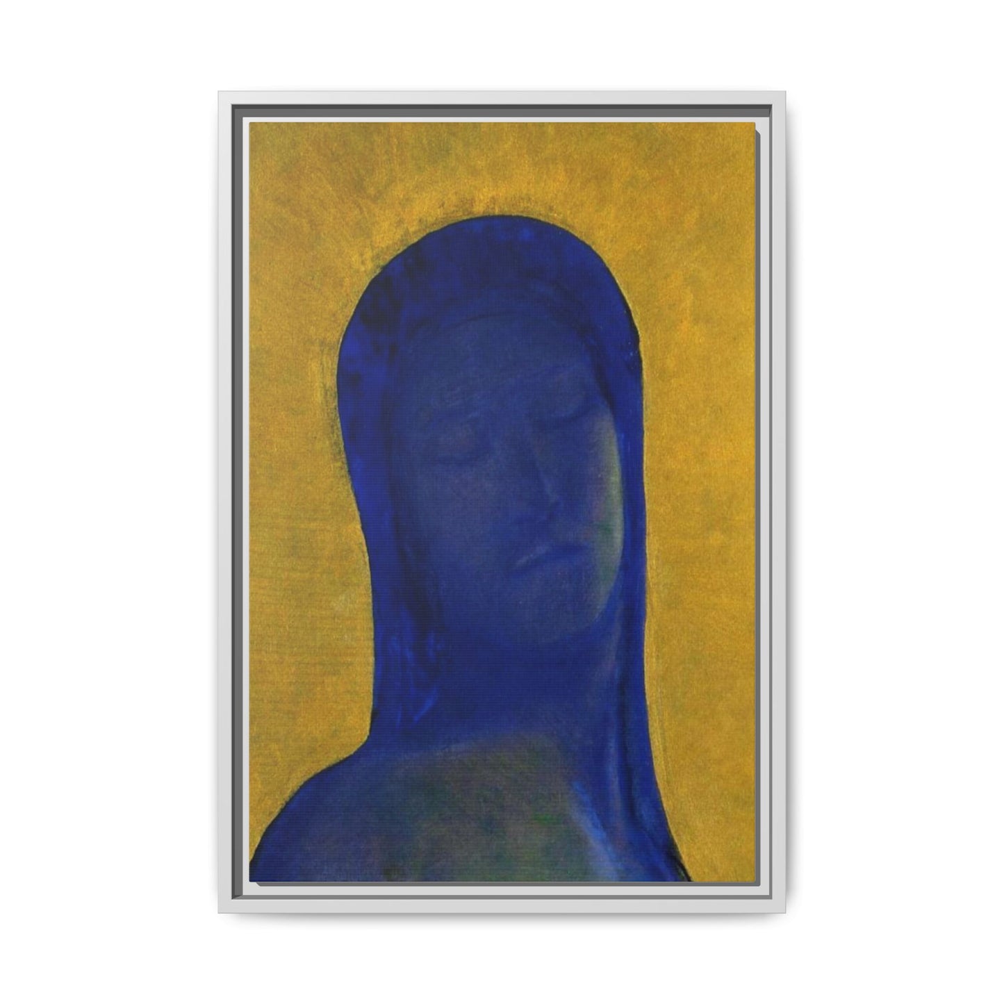 Closed Eyes by Odilon Redon Framed Matte Canvas Wall Art Print