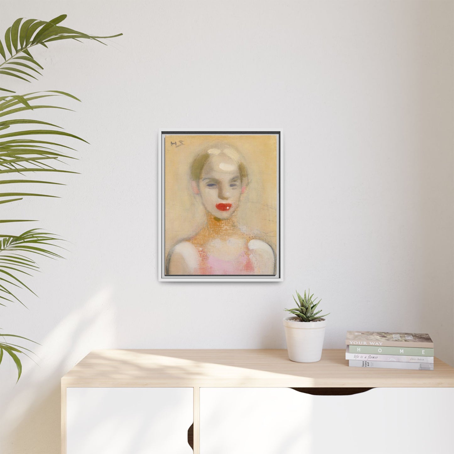 Circus Girl by Helene Schjerfbeck Framed Matte Canvas Portrait Art Print
