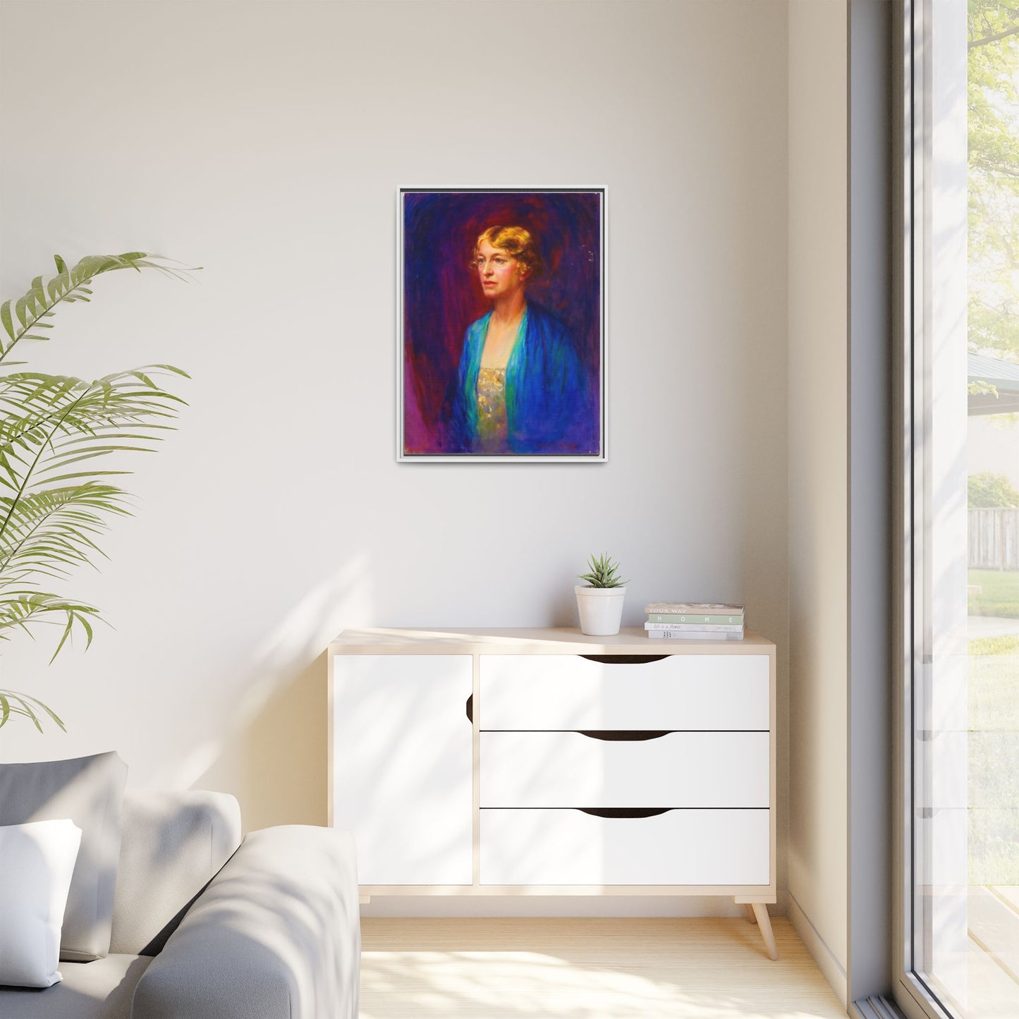 Matte Canvas Portrait , Framed (Multi-color)