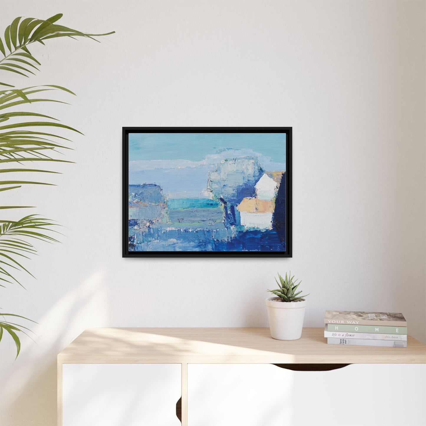 Paysage de Provence by Nicolas de Staël Framed Matte Canvas Seascape Wall Art Print