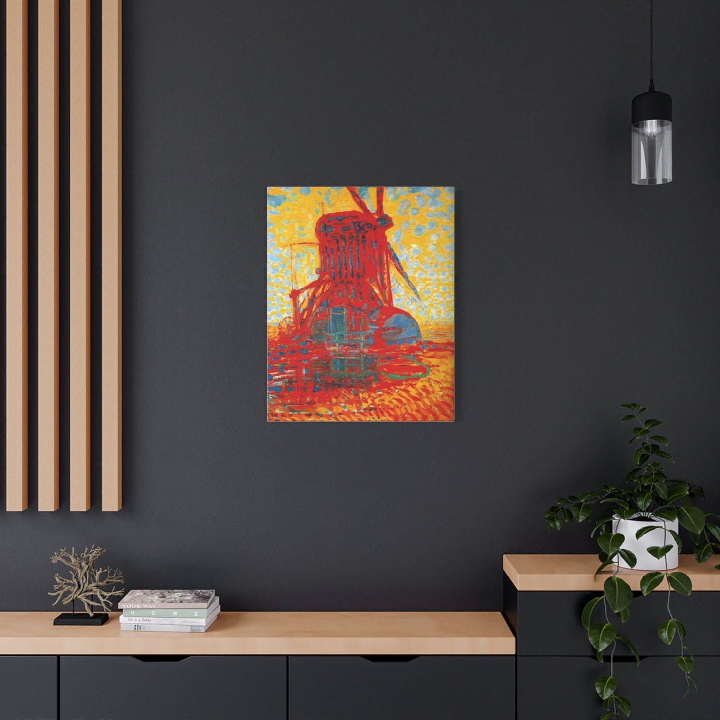 Mill by Sunlight by Piet Mondrian Canvas Wall Art Print