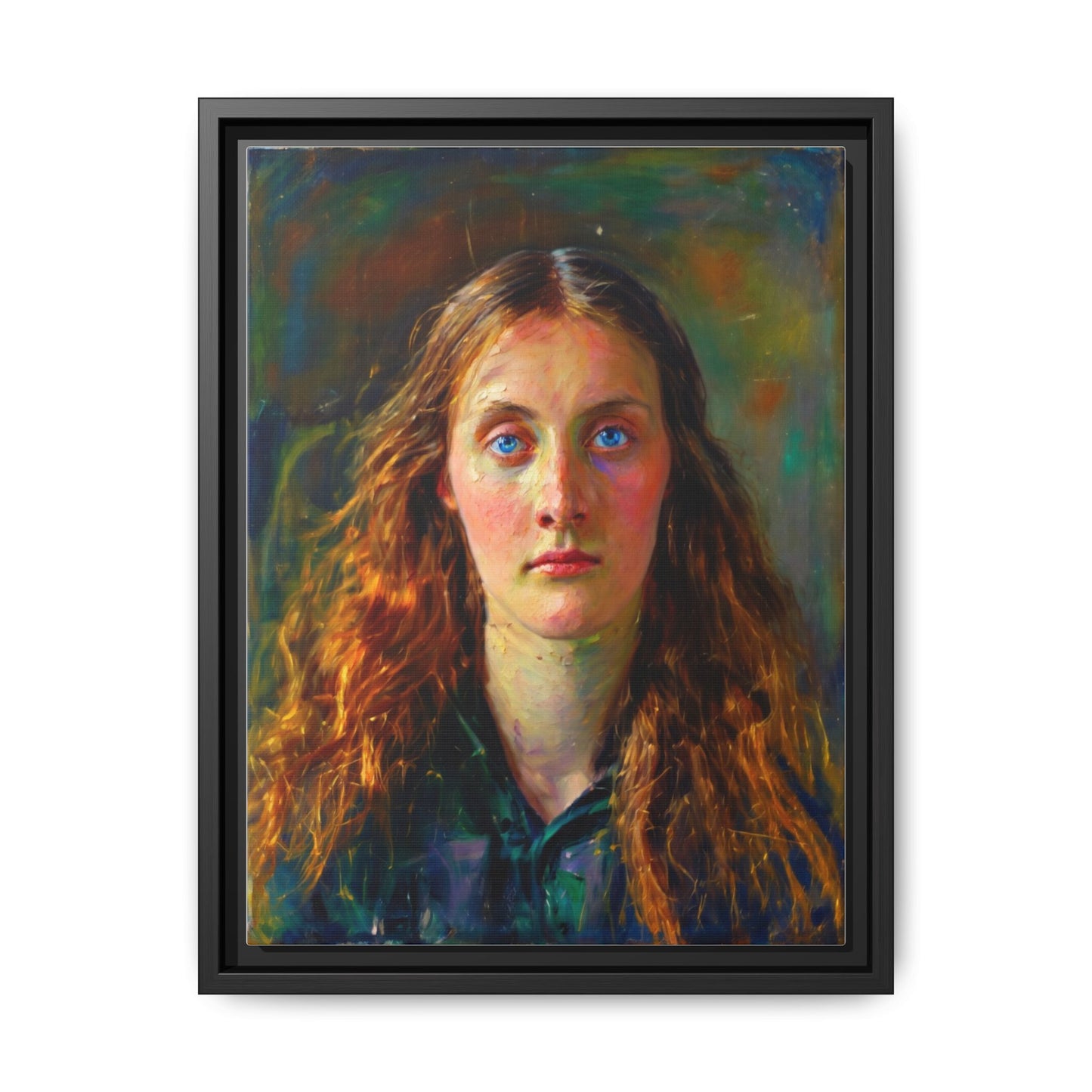 Framed Matte Canvas Print — Vintage Portrait Art