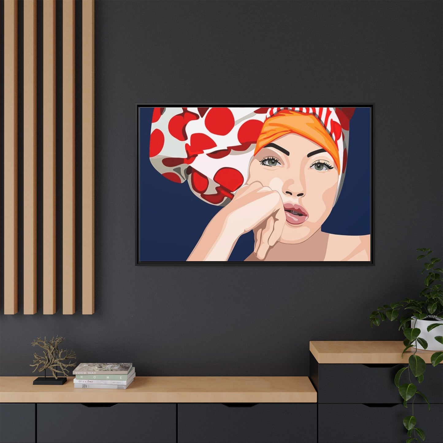 Vivid 20 by Orit Fuchs Pop Art Matte Canvas Framed Wall Art Print