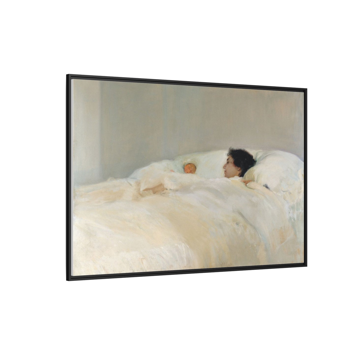 Mother by Joaquin Sorolla y Bastida Framed Matte Canvas Wall Art Print