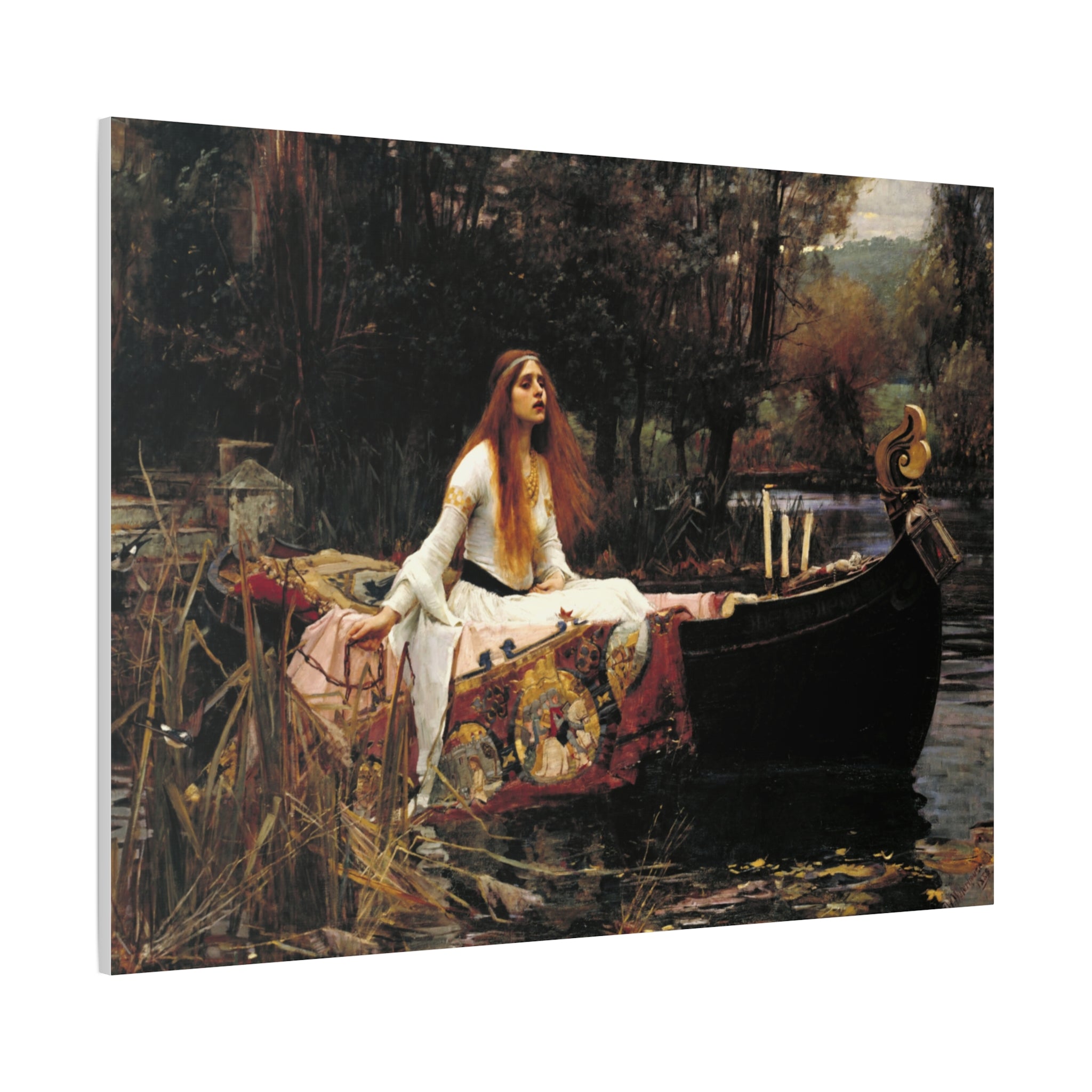The Lady of Shalott by John William Waterhouse Matte Canvas Wall Art Print