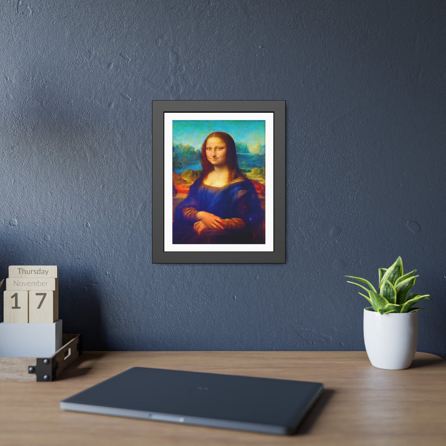 Framed Mona Lisa Poster — Classic Renaissance Art Print in Black Frame