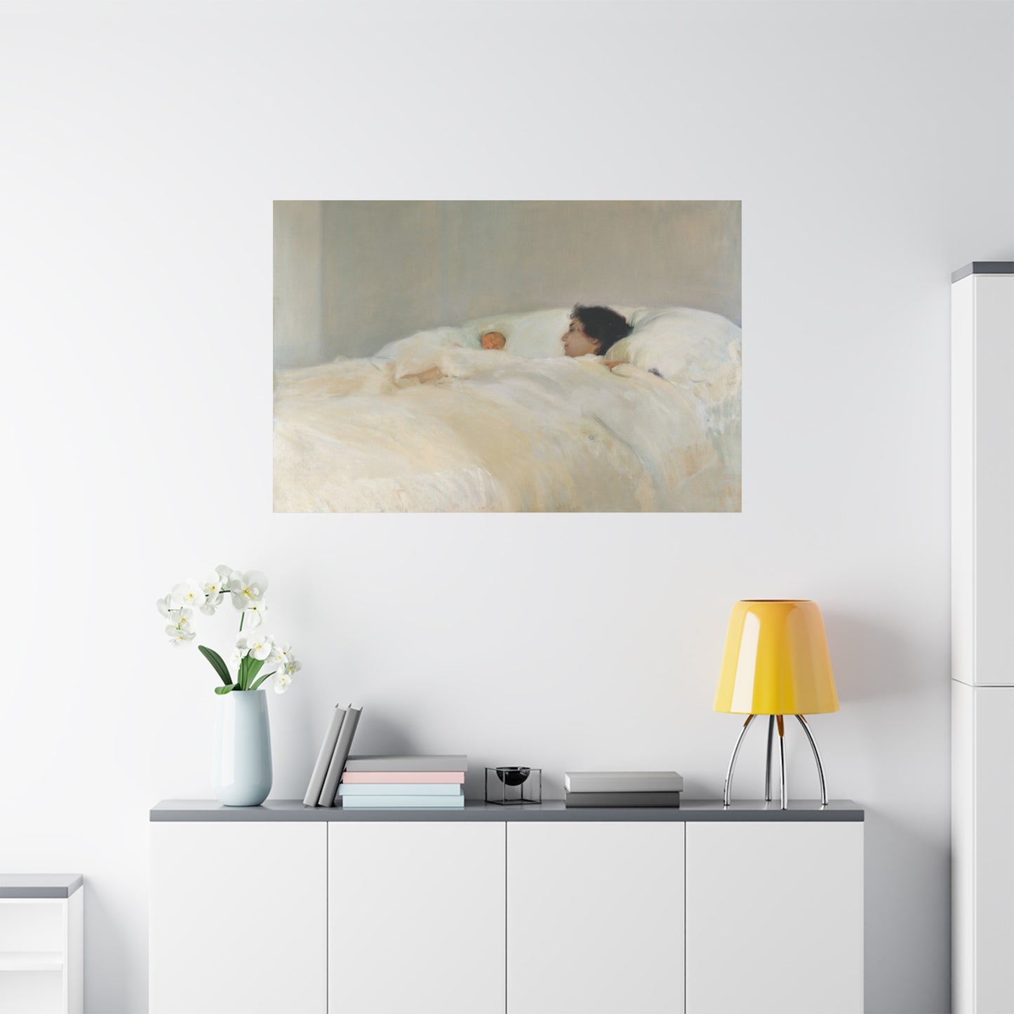 Mother by Joaquin Sorolla y Bastida Art Canvas Print — Serene Nursery Wall Decor