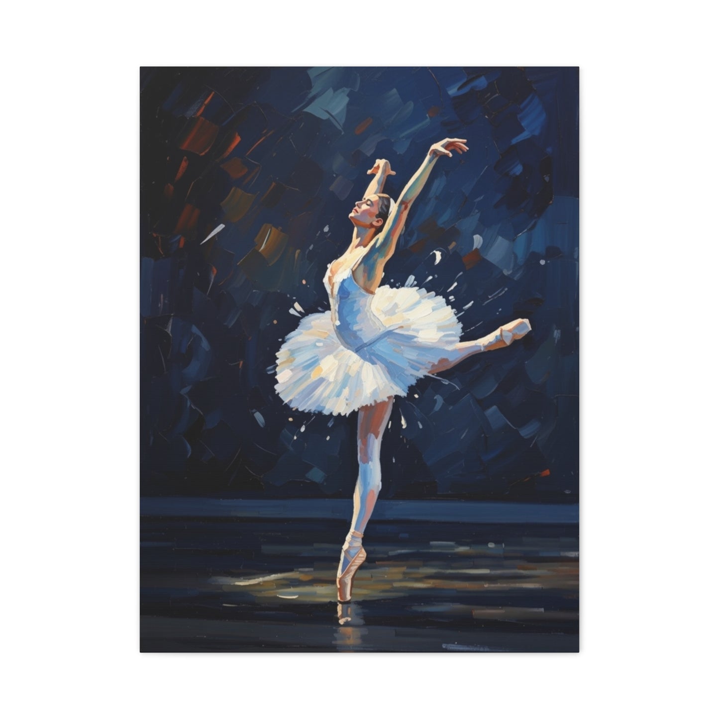 Ballerina Dance Matte Canvas Wall Art — Stretched 1.25"