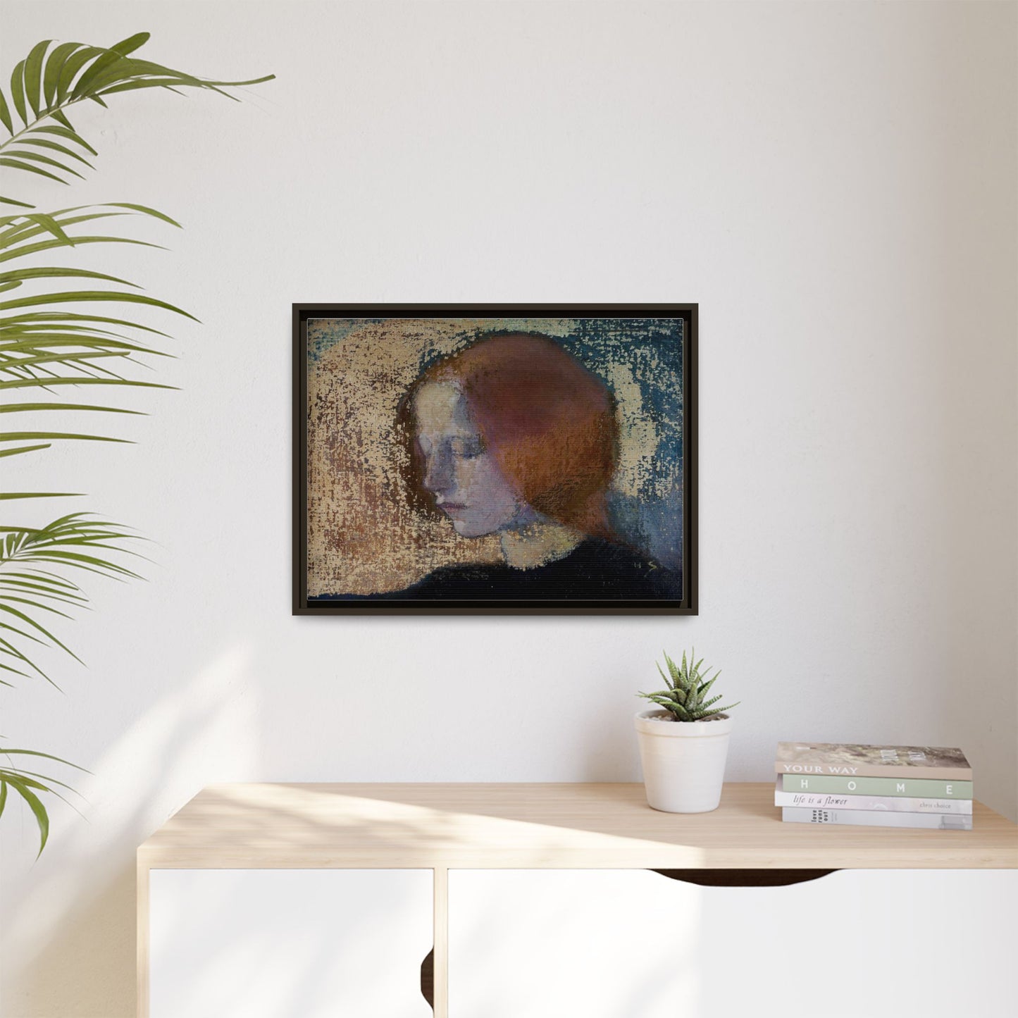 Fragment by Helena Schjerfbeck Framed Matte Canvas Art Print