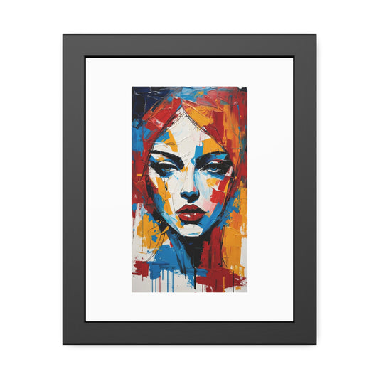 Framed Abstract Portrait of a Woman Print