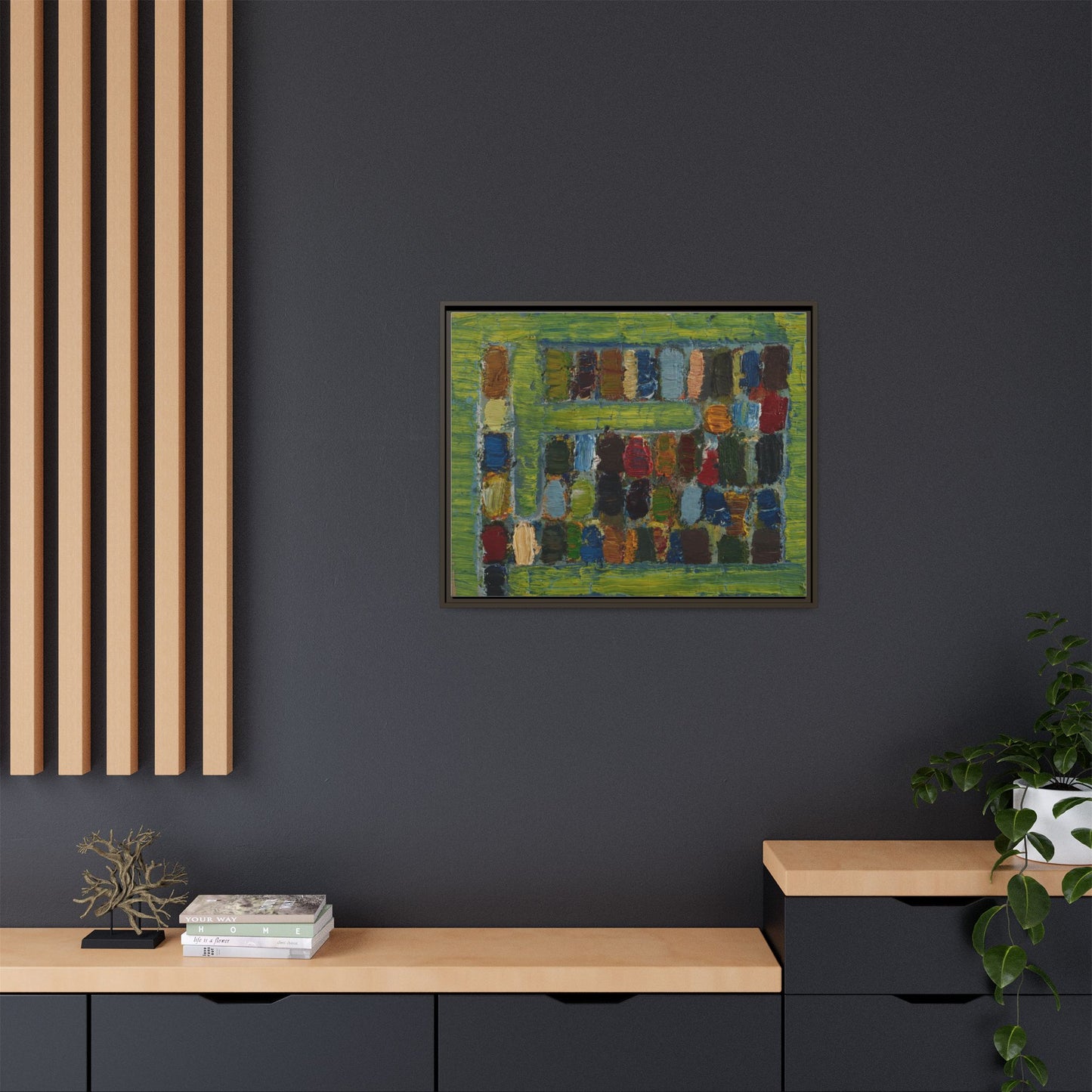 JMC-1970-3 by Jean-Michel Coulon Matte Canvas Framed Wall Art Print