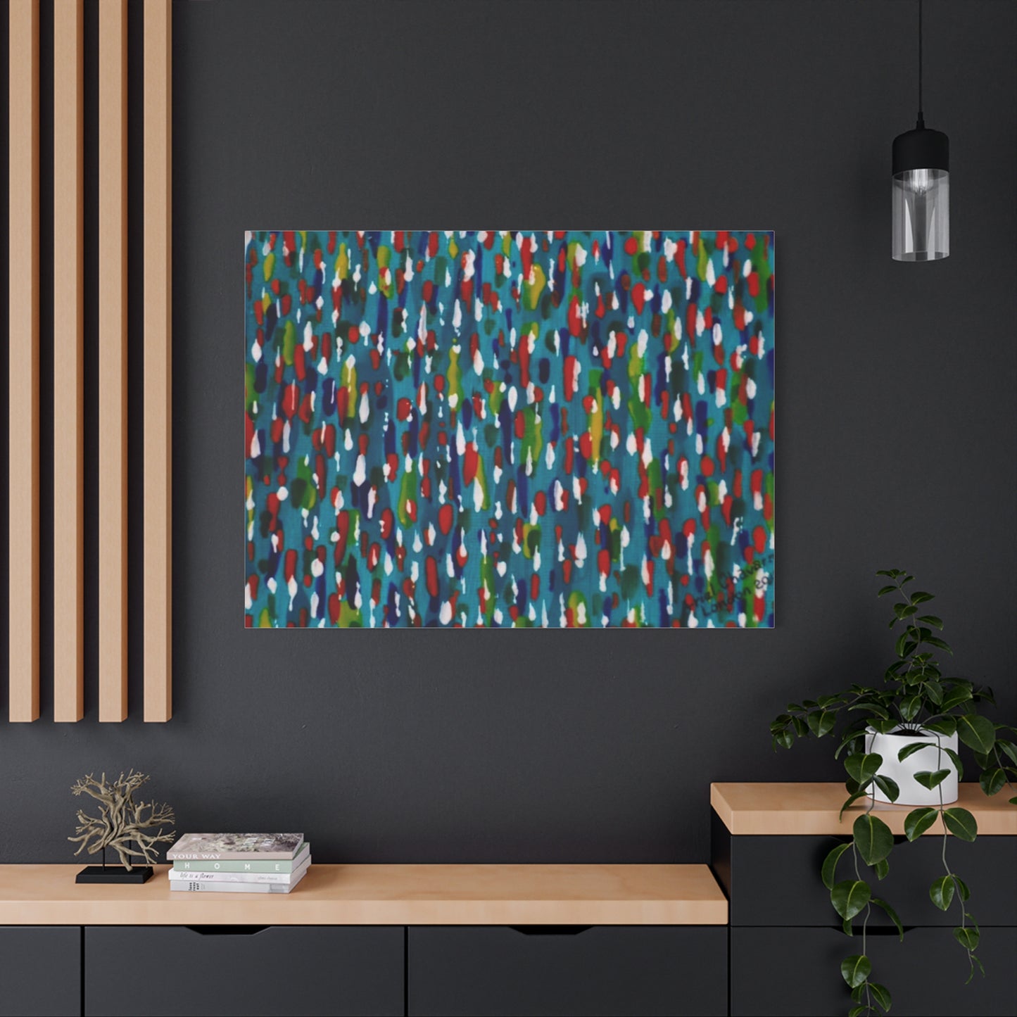 Colours Of The Soul Reflecting On Water by Ariel Chavarro Avila Matte Canvas Wall Art