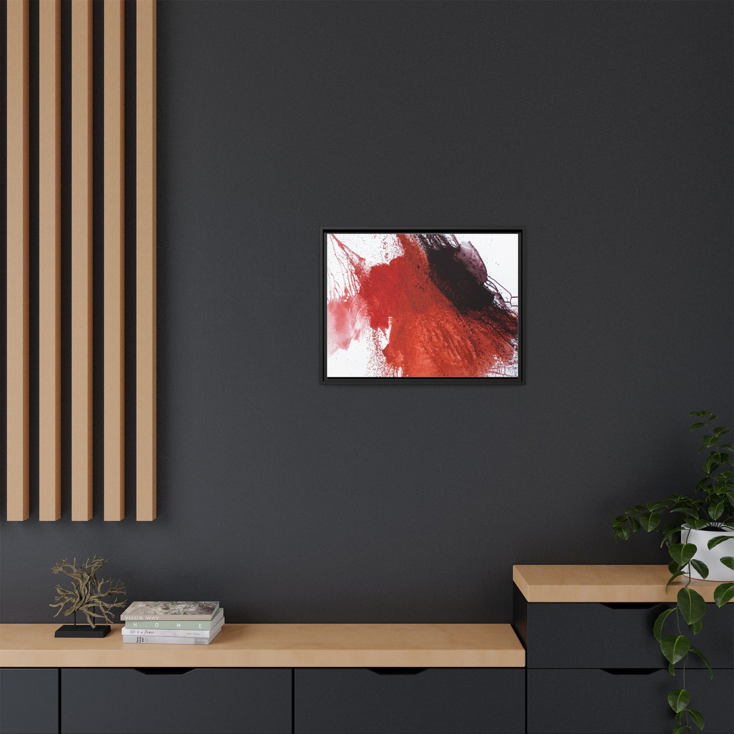 Flame by Natalija Miladinovic Matte Canvas Framed Wall Art