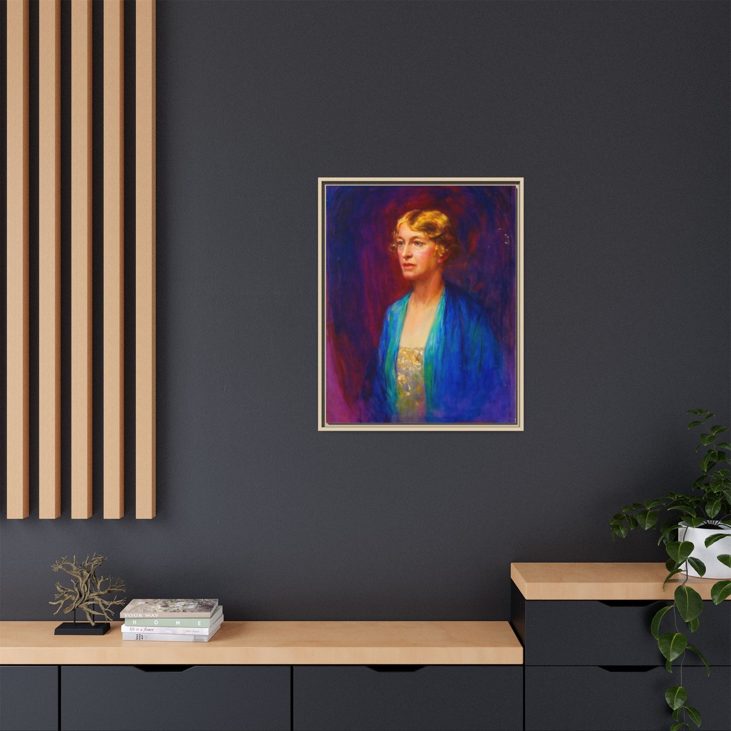 Matte Canvas Portrait , Framed (Multi-color)
