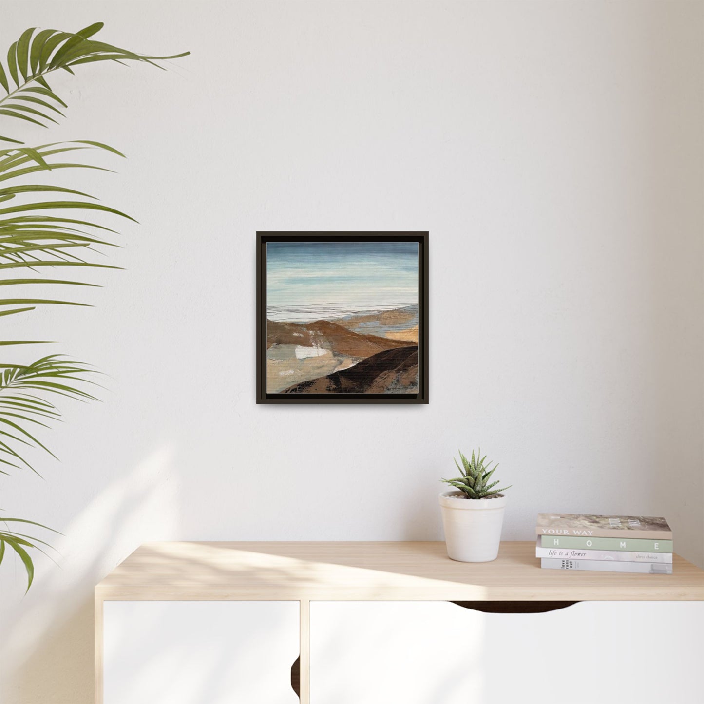 Framed Matte Canvas Art — Serene Abstract Landscape