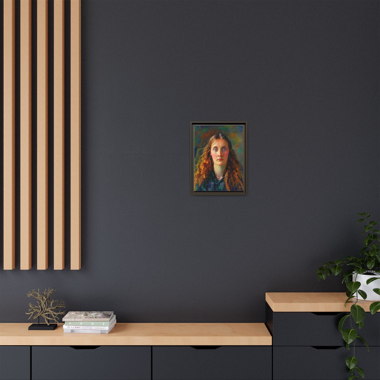 Framed Matte Canvas Print — Vintage Portrait Art