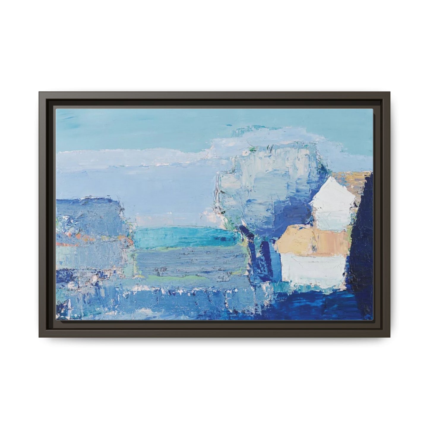 Paysage de Provence by Nicolas de Staël Framed Matte Canvas Seascape Wall Art Print