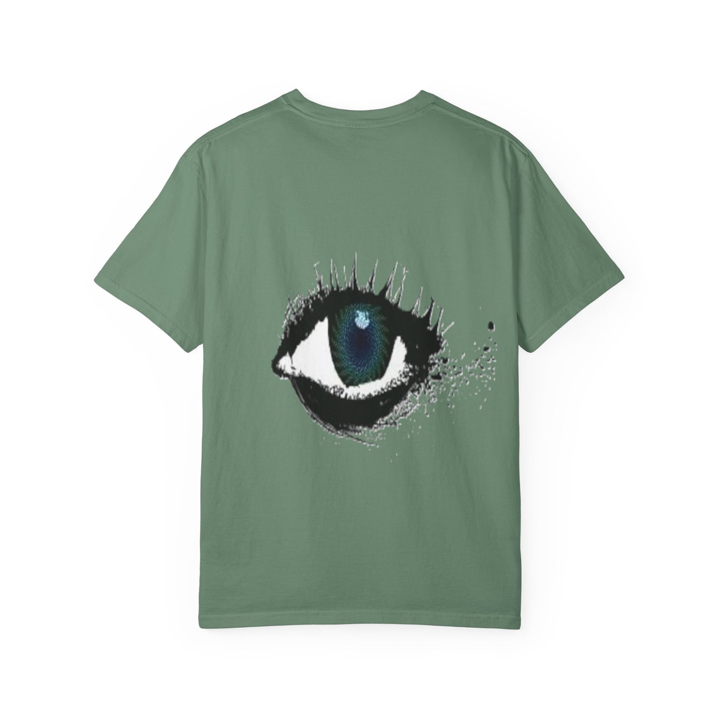 Eye Graphic T-Shirt — Blue Iris Grunge Art Tee