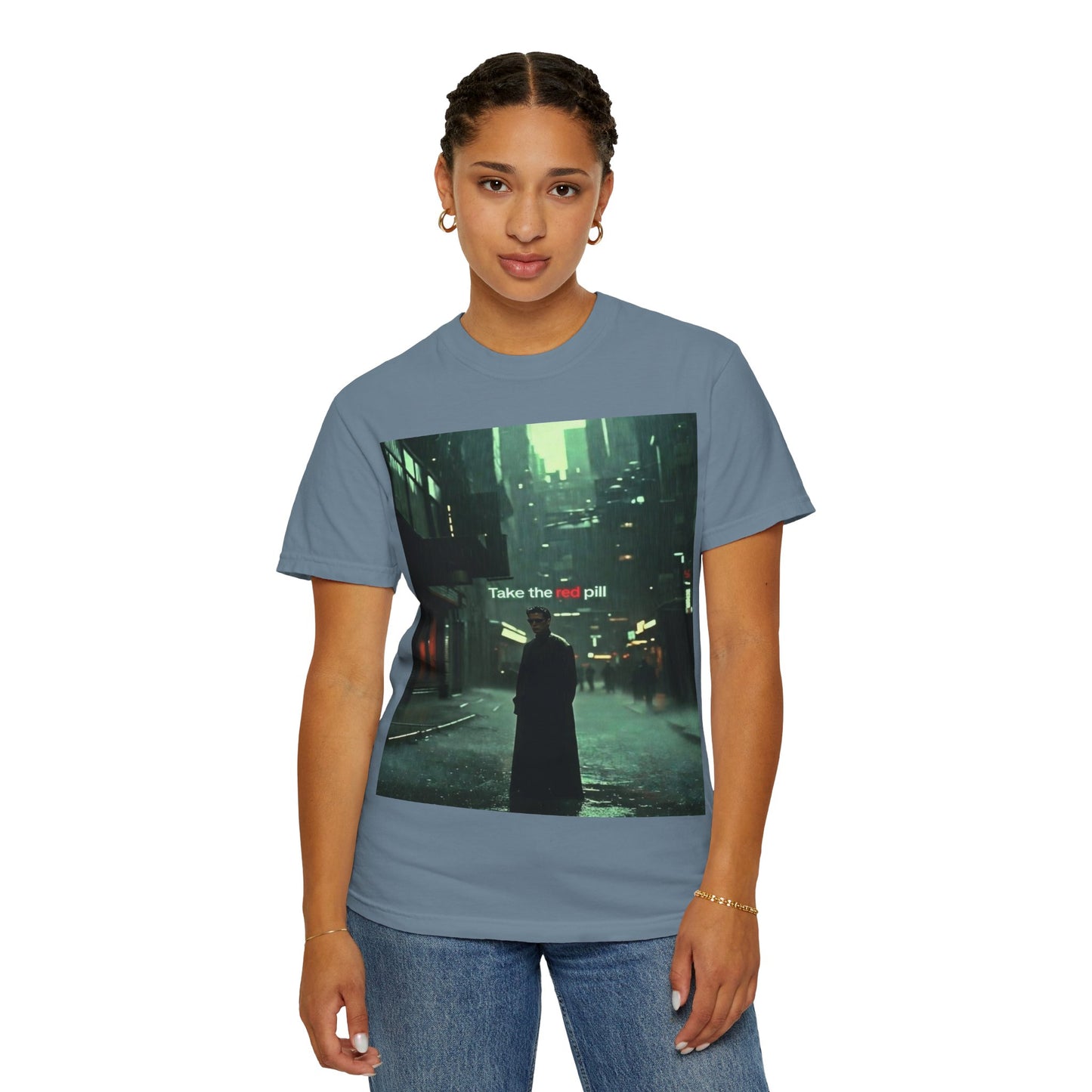 Take the Red Pill T-Shirt — Cyberpunk Noir Graphic Tee
