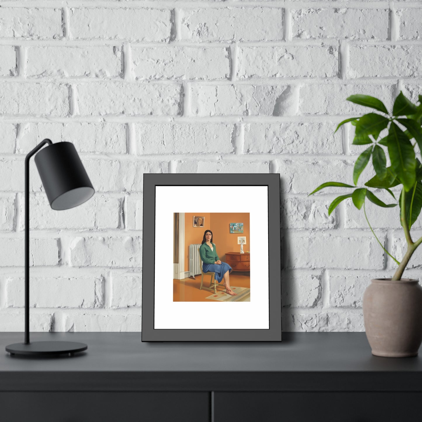 Framed Art Print — Contemporary Figurative Portrait Poster