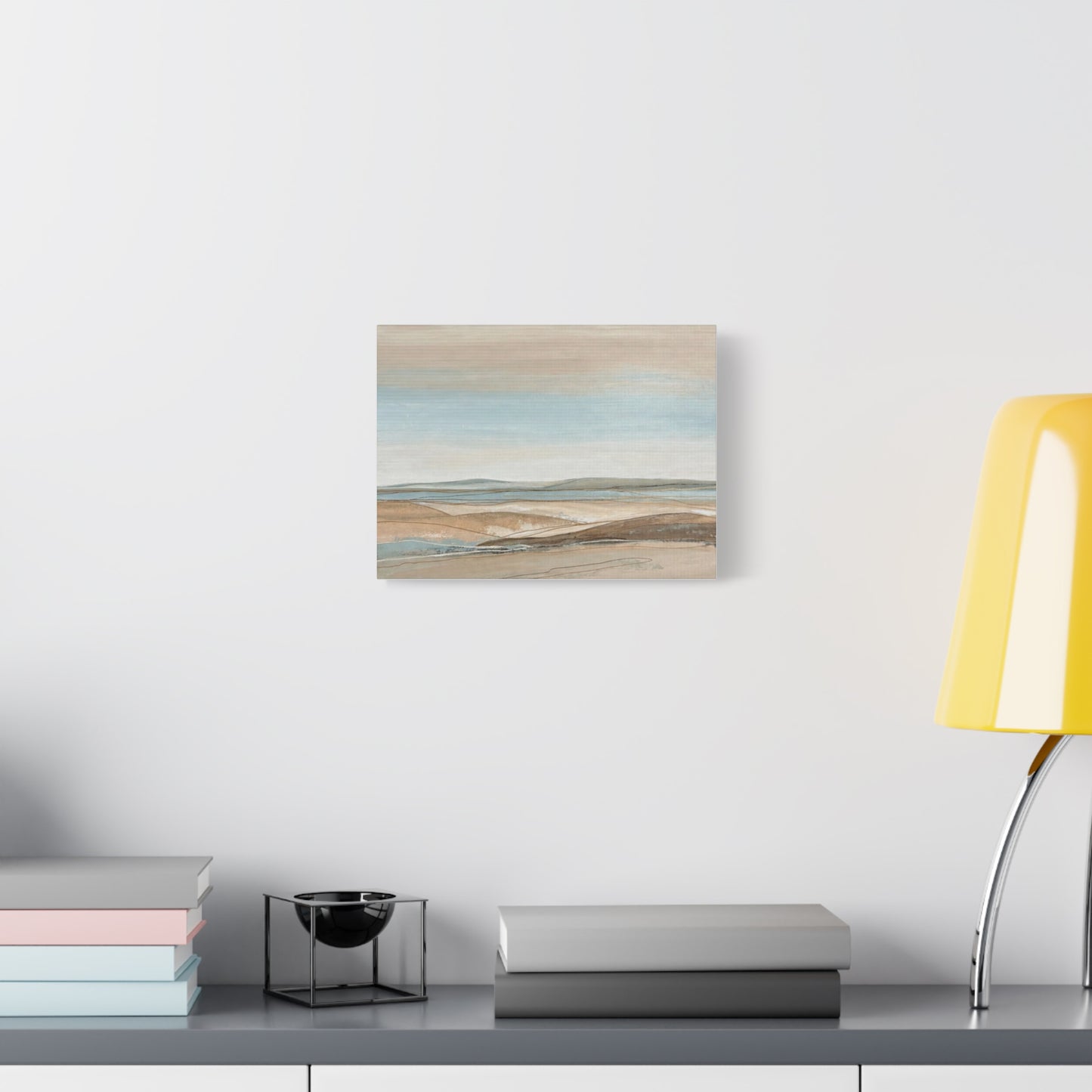 Coastal Pastel Landscape Canvas — Matte Stretched Wall Art