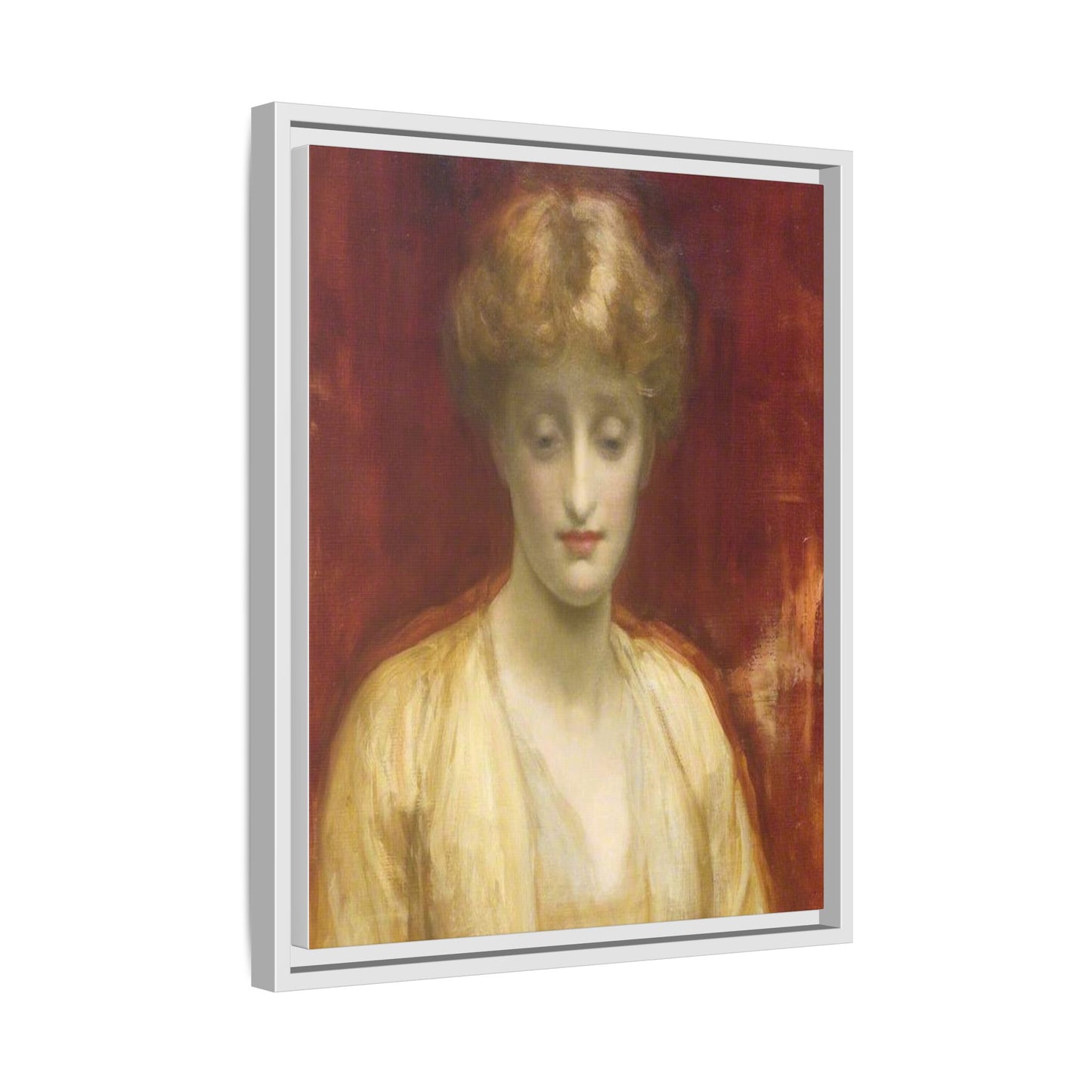 Mrs Williams by Lord Frederic Leighton Framed Matte Canvas Portrait Wall Art Print
