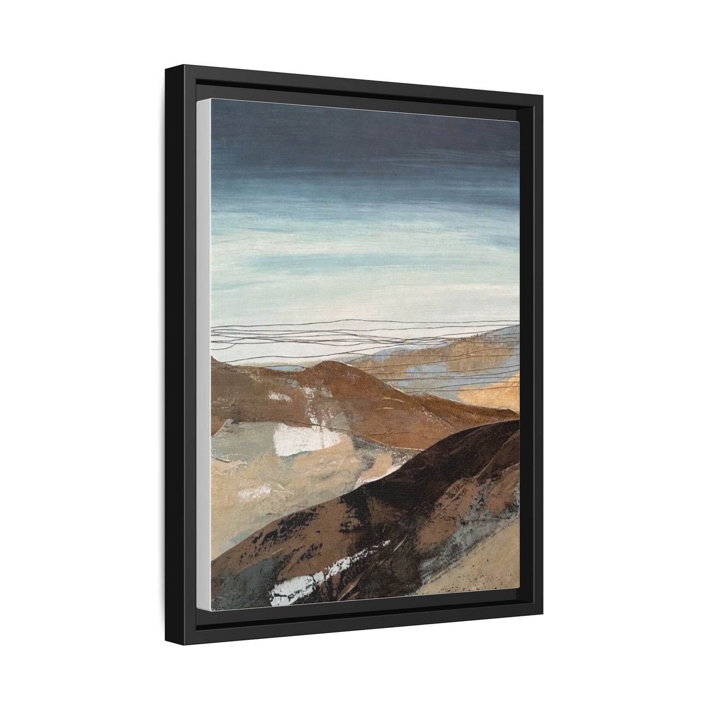 Framed Matte Canvas Art — Serene Abstract Landscape