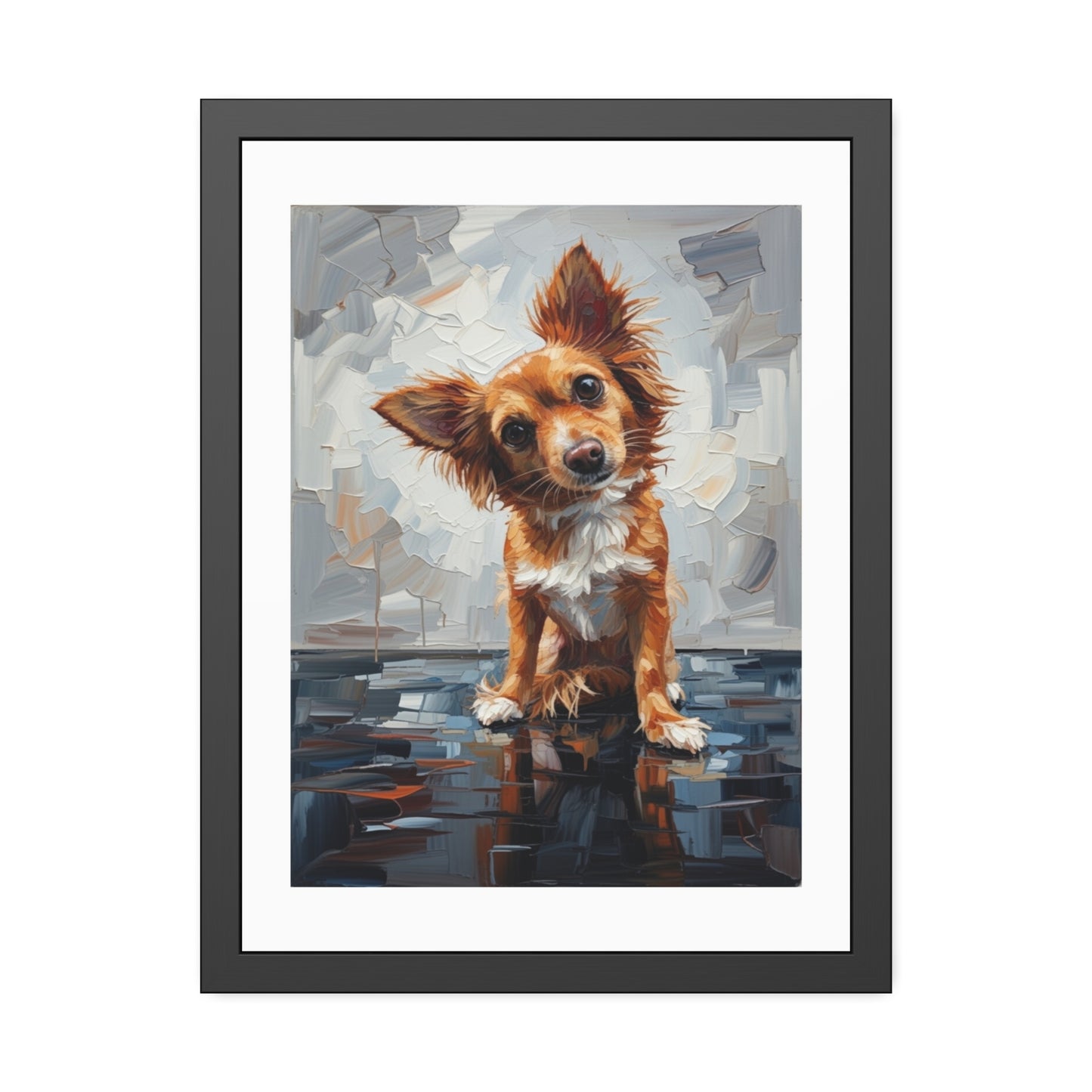 Dog Portrait Framed Poster — Cute Puppy Wall Art