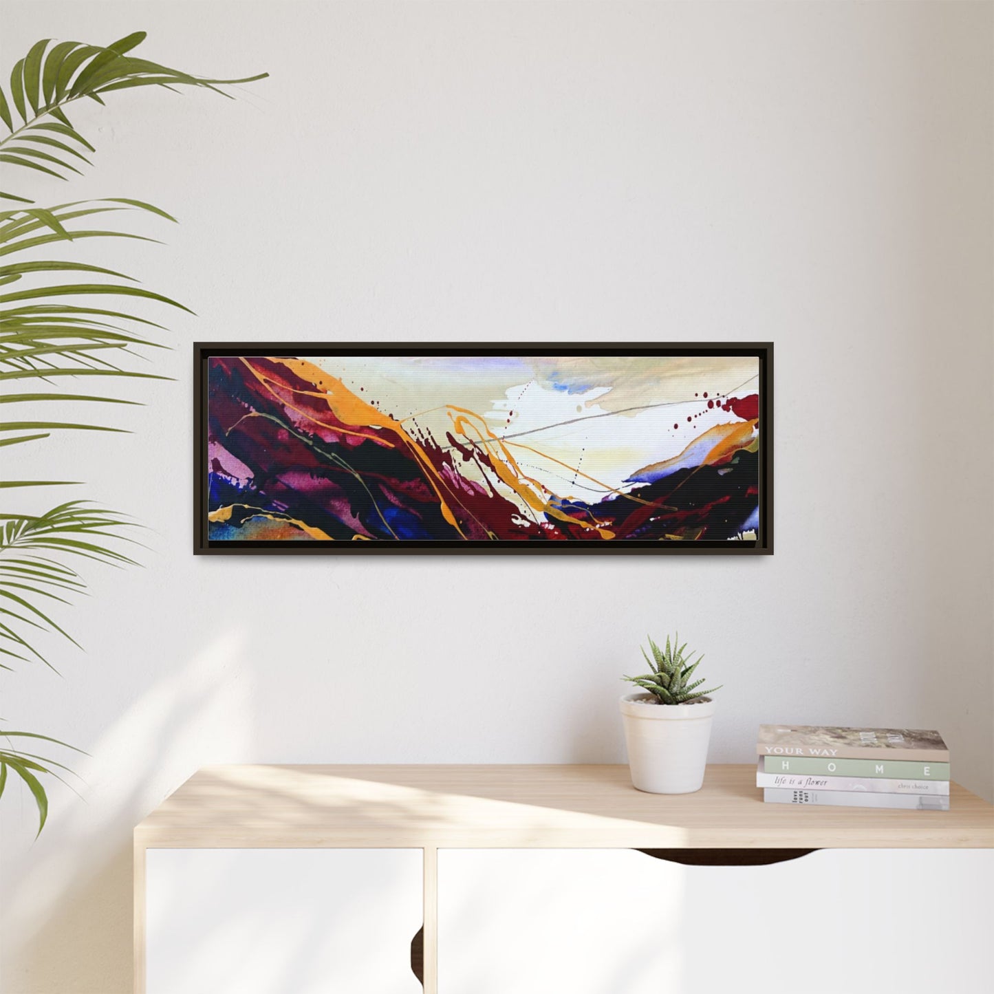 Abstract Flow Matte Canvas Framed Wall Art