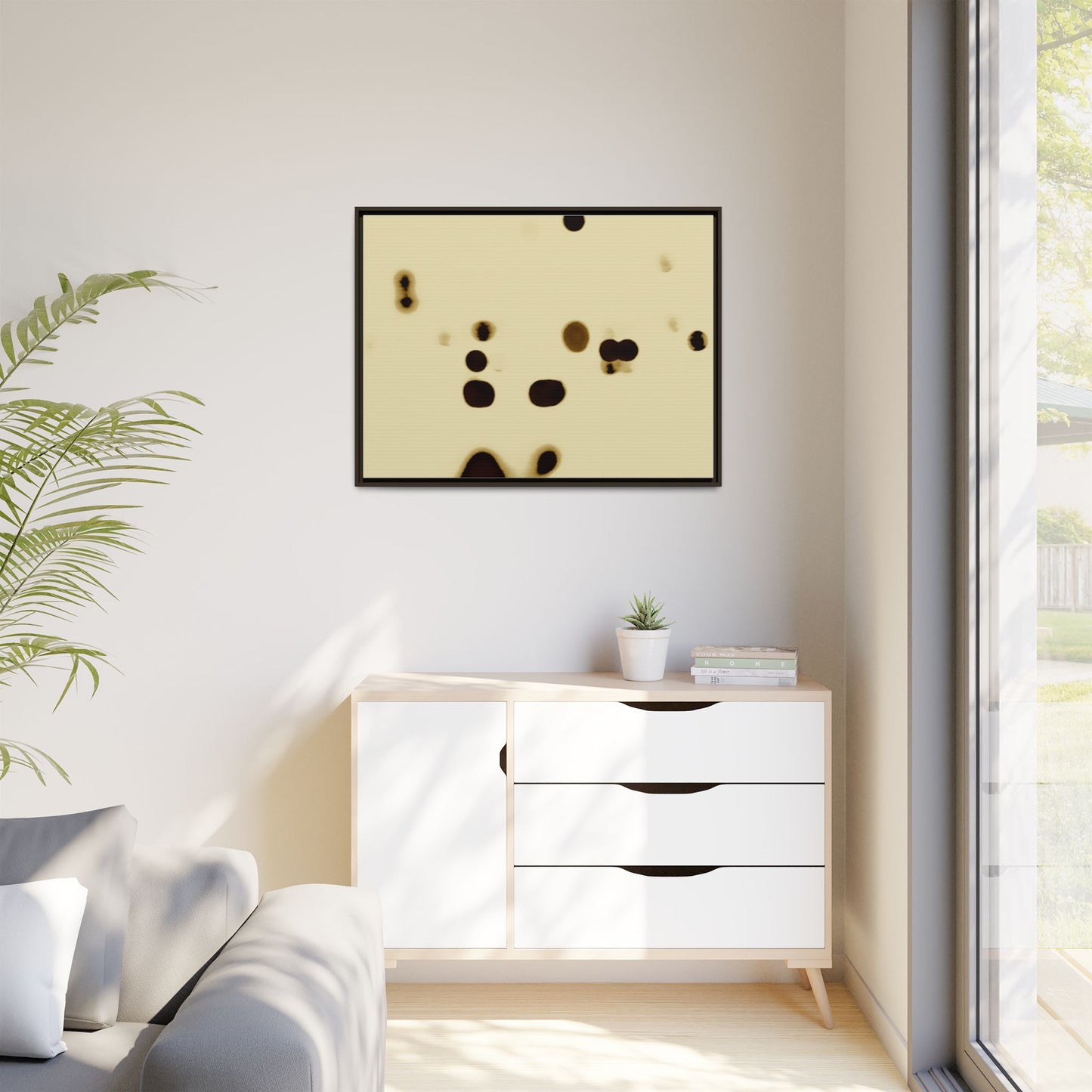 People Communicating by Unknown Abstract Framed Minimalist Wall Art Print