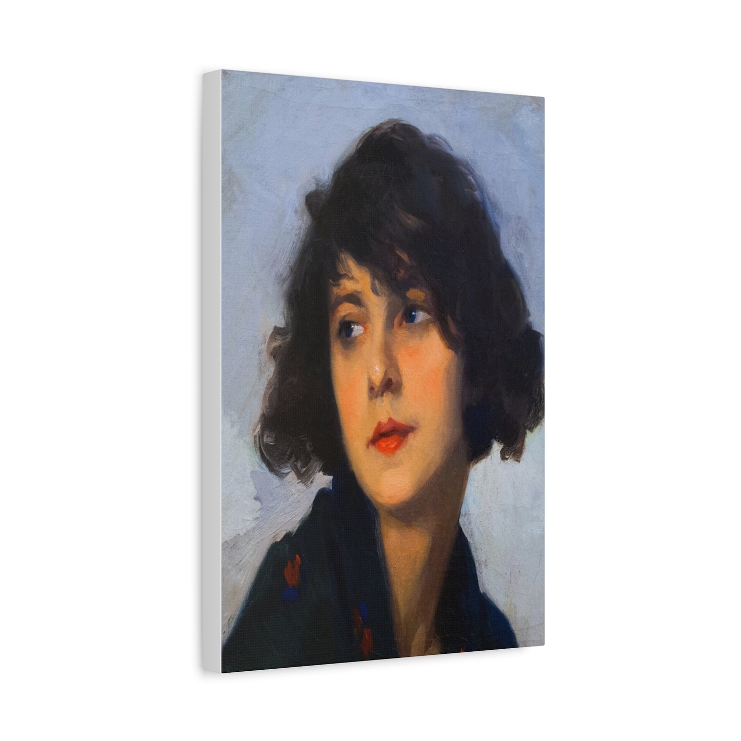 Mulher do chale verde (cropped) by Cyprien Eugene Boulet Matte Canvas Print — Stretched Wall Art