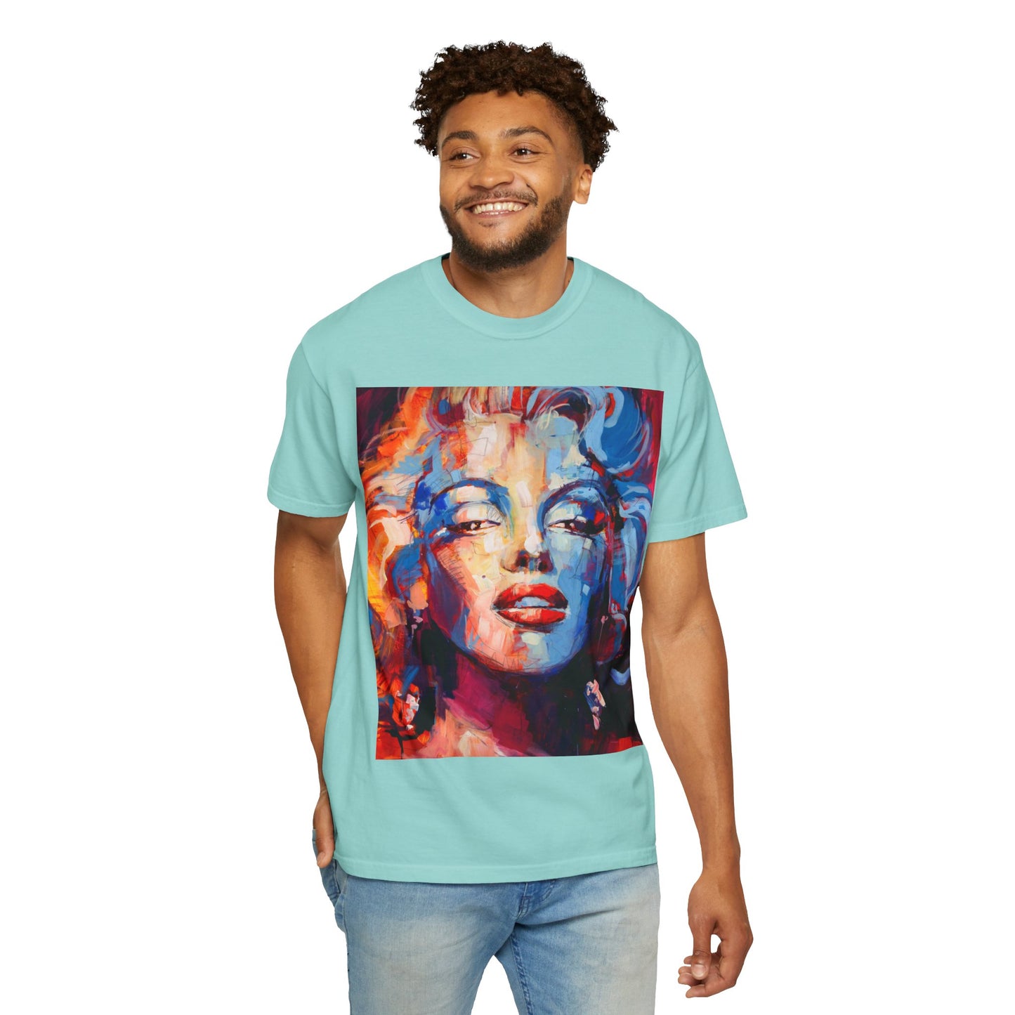 Artistic Pop Portrait T-Shirt — Colorful Marilyn-Inspired Graphic Tee
