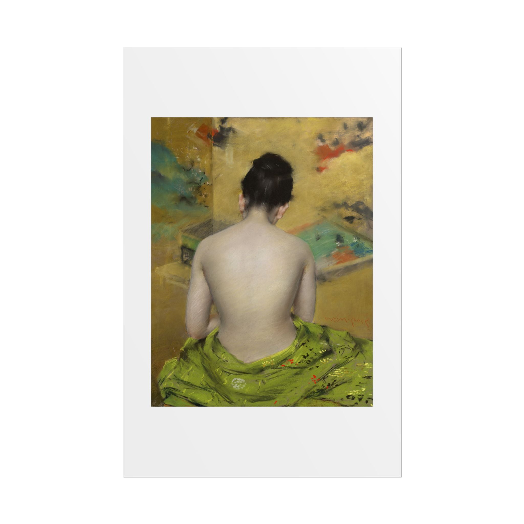 Study of Flesh Color and Gold by William Merritt Chase Wall Art Print