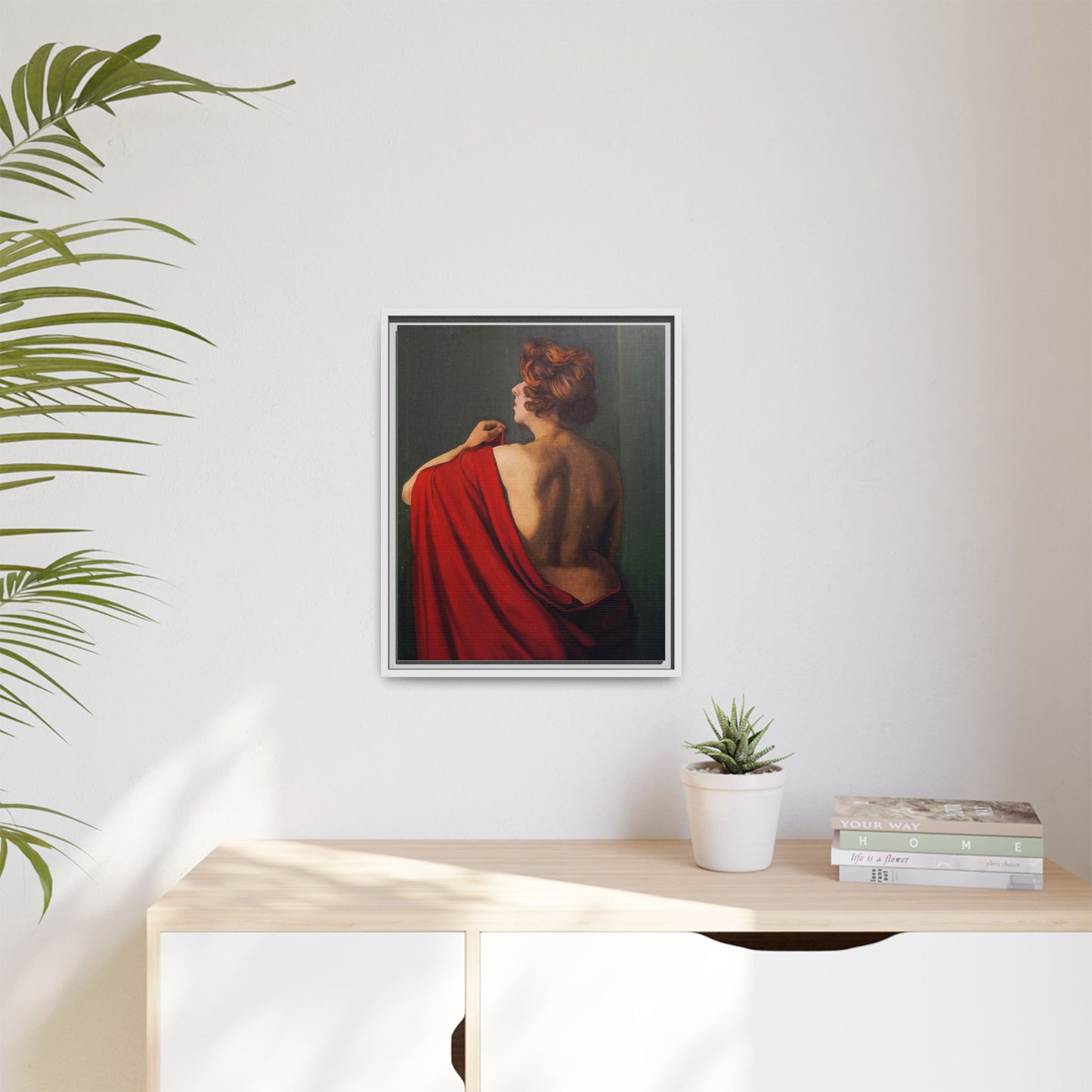 Femme au châle rouge by Félix Vallotton Framed Matte Canvas Wall Art Print