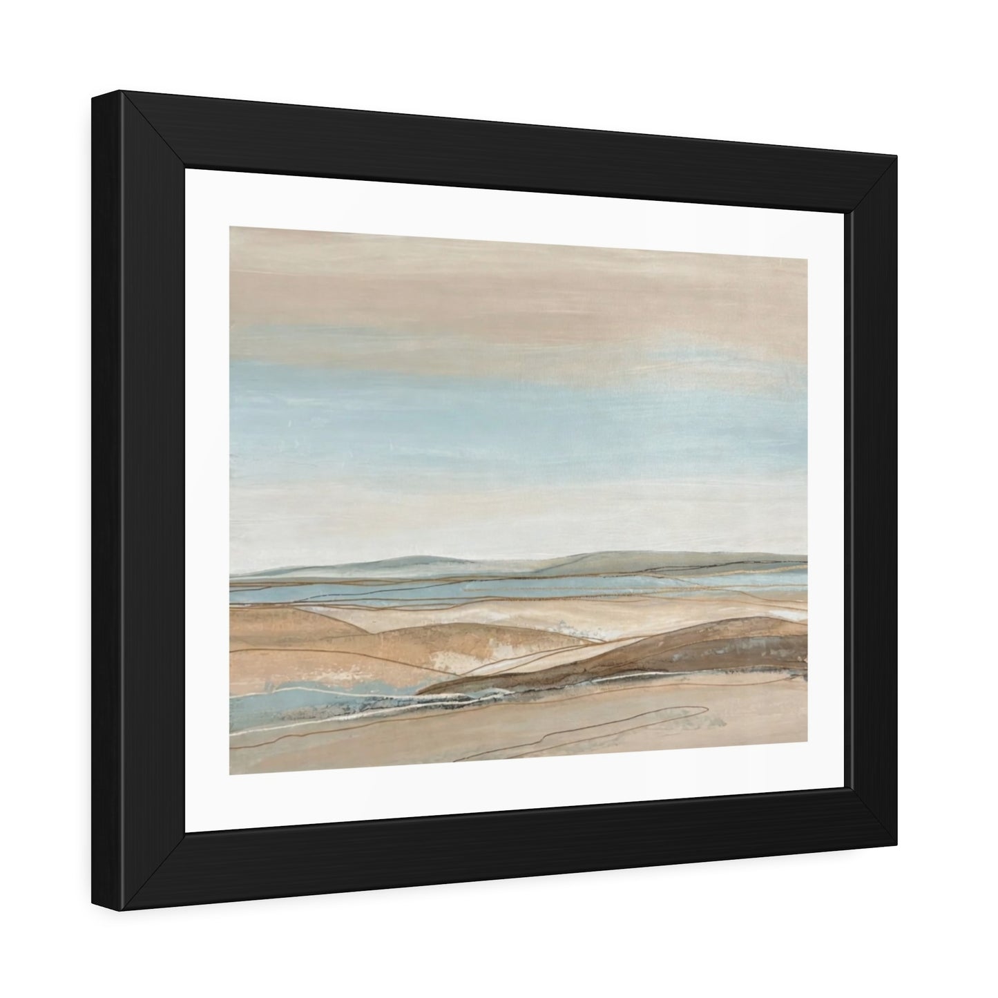 Coastal Pastel Landscape Framed Poster