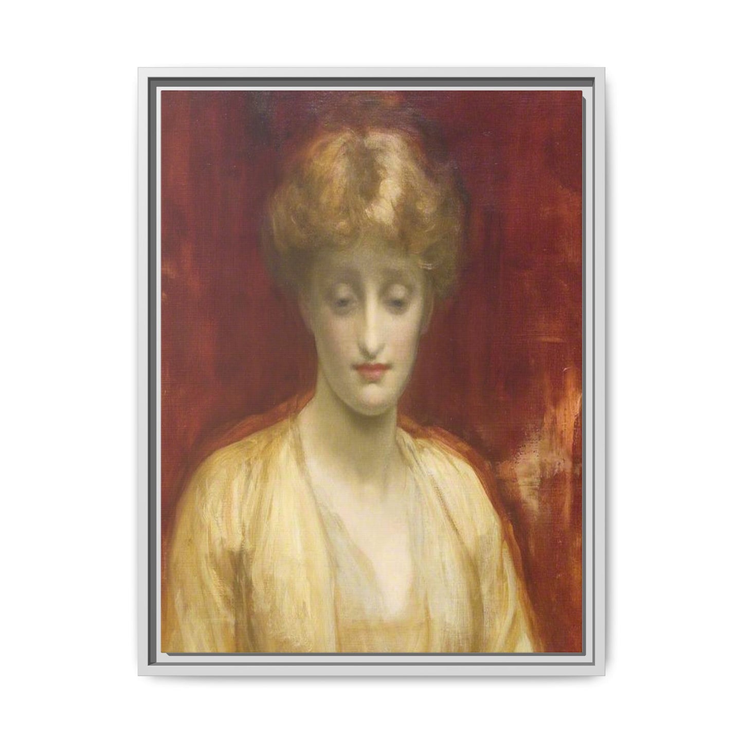 Mrs Williams by Lord Frederic Leighton Framed Matte Canvas Portrait Wall Art Print
