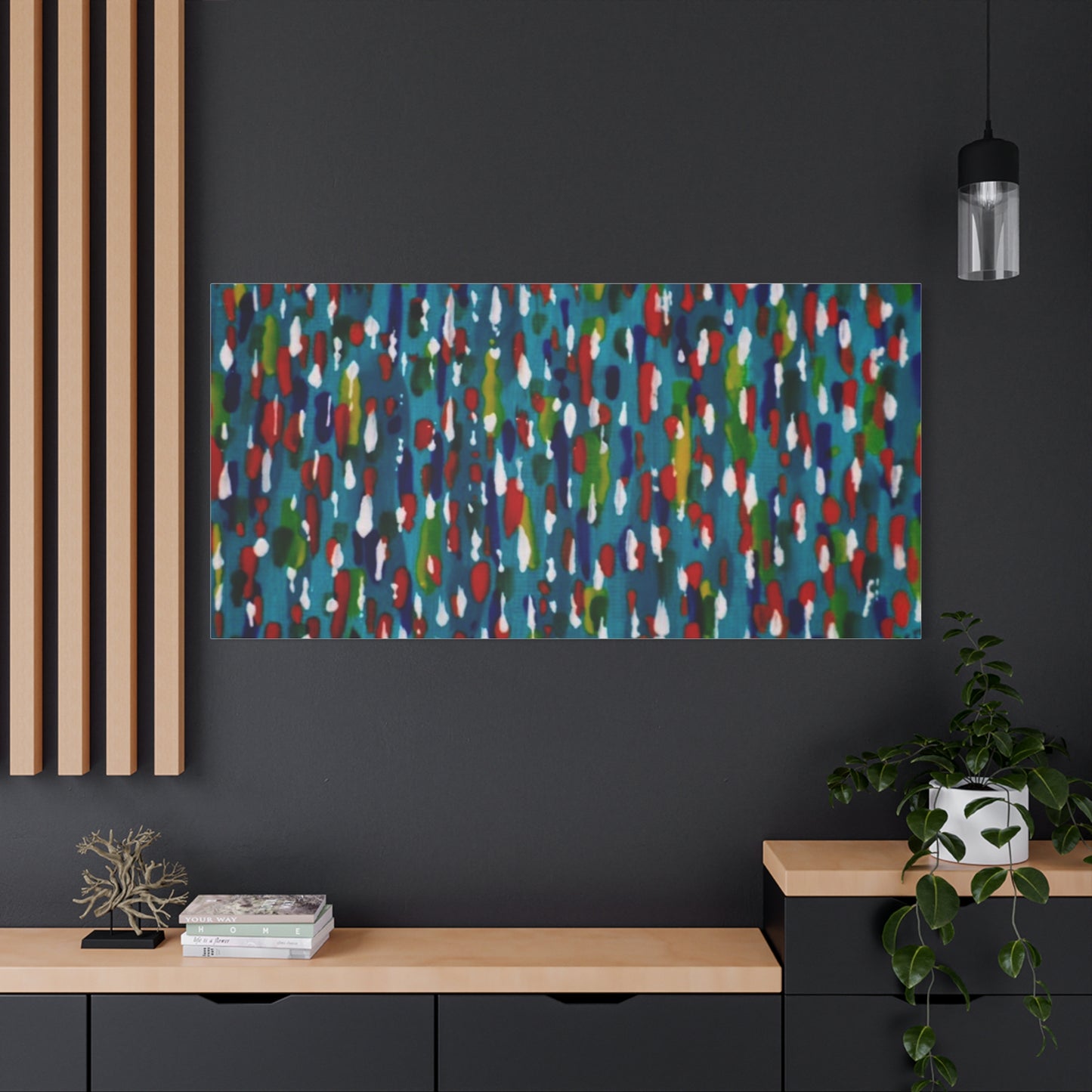 Colours Of The Soul Reflecting On Water by Ariel Chavarro Avila Matte Canvas Wall Art