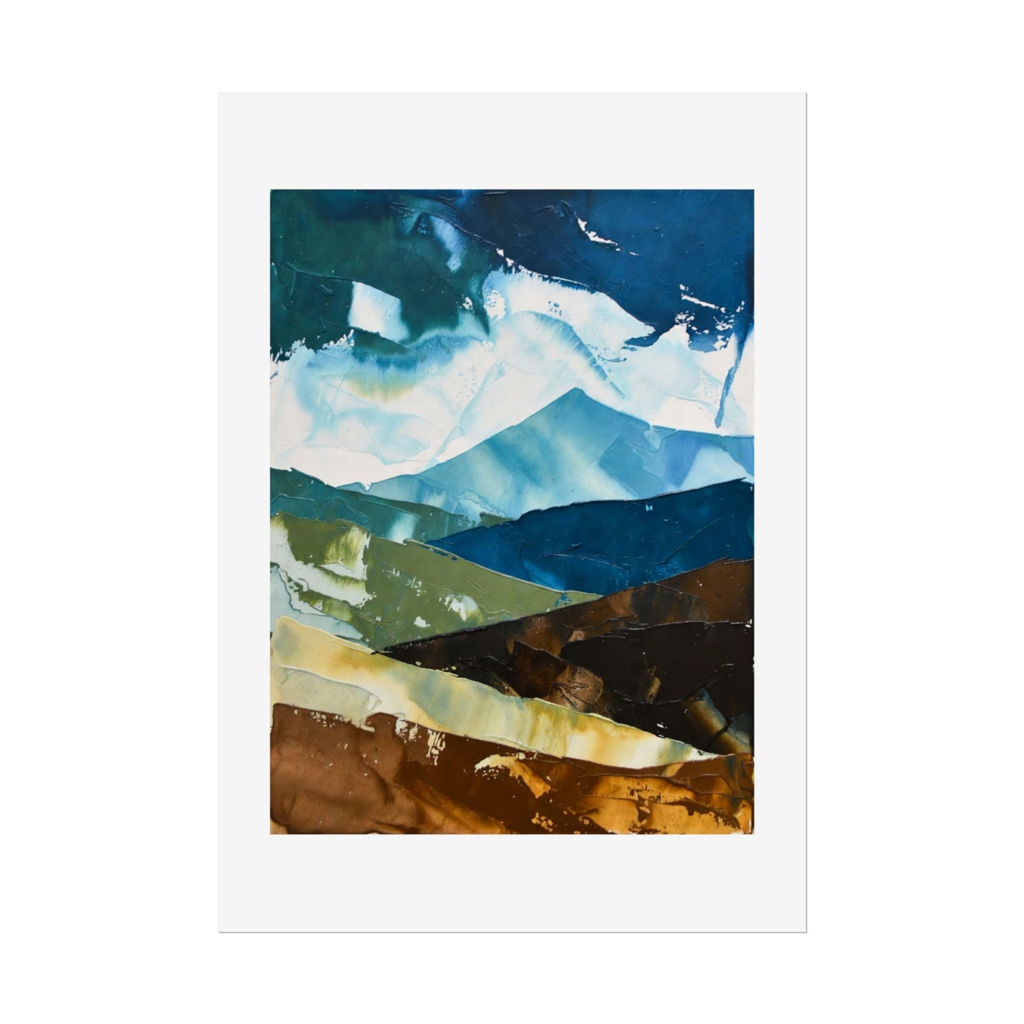 Abstract Mountain Landscape Poster — Rolled Art Print