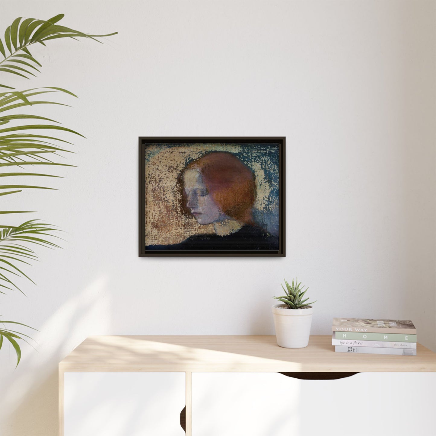 Fragment by Helena Schjerfbeck Framed Matte Canvas Art Print