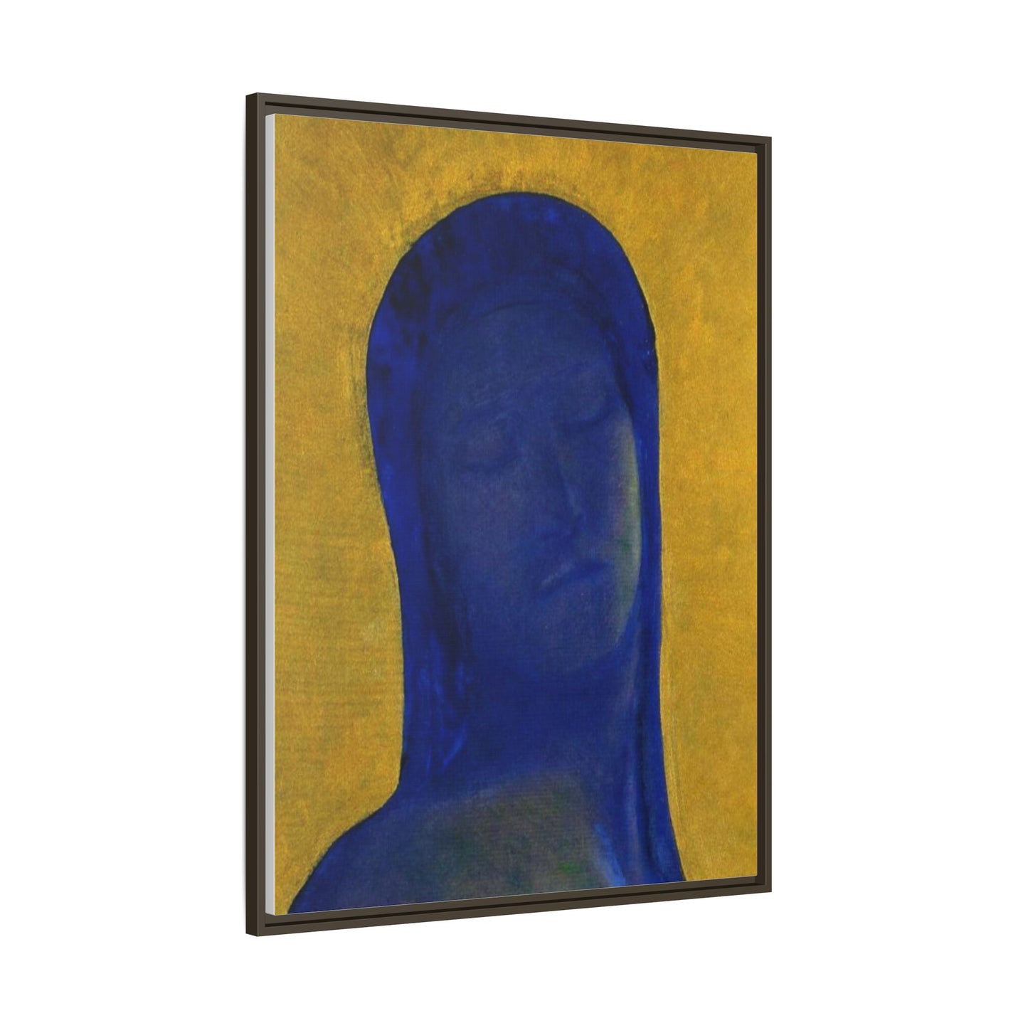Closed Eyes by Odilon Redon Framed Matte Canvas Wall Art Print
