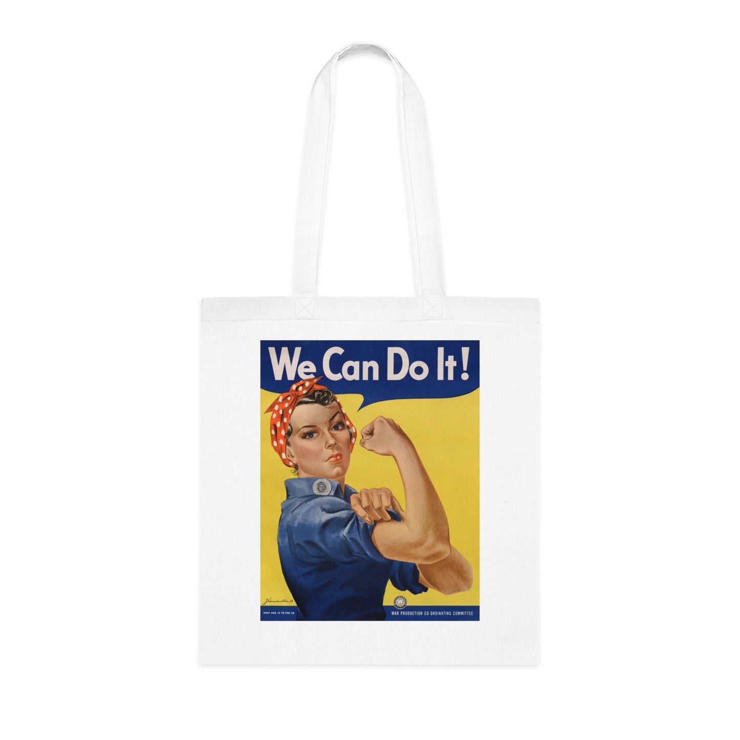 We Can Do It! Rosie the Riveter Cotton Tote — Vintage Feminist Empowerment Shopper