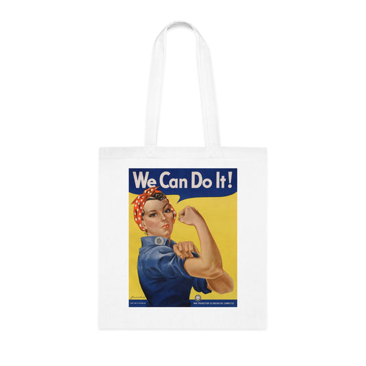 We Can Do It! Rosie the Riveter Cotton Tote — Vintage Feminist Empowerment Shopper
